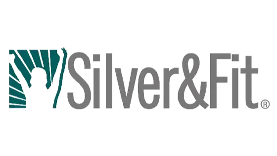 Silver&Fit logo, a program accepted by Downing's Gym.