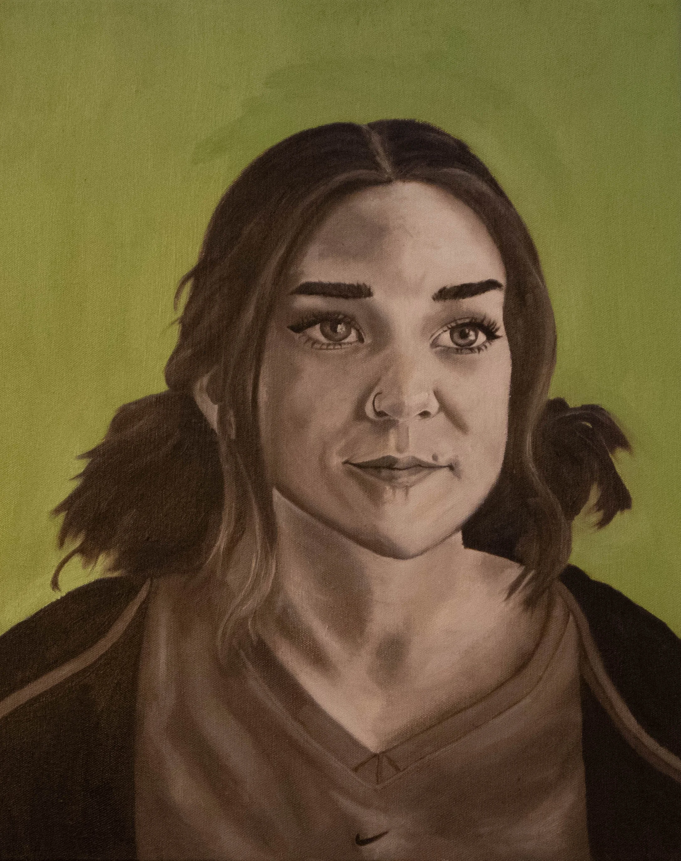 Self Portrait - Umber and Green oil on canvas
2023