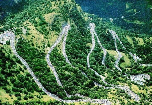 Epic cycling switchbacks