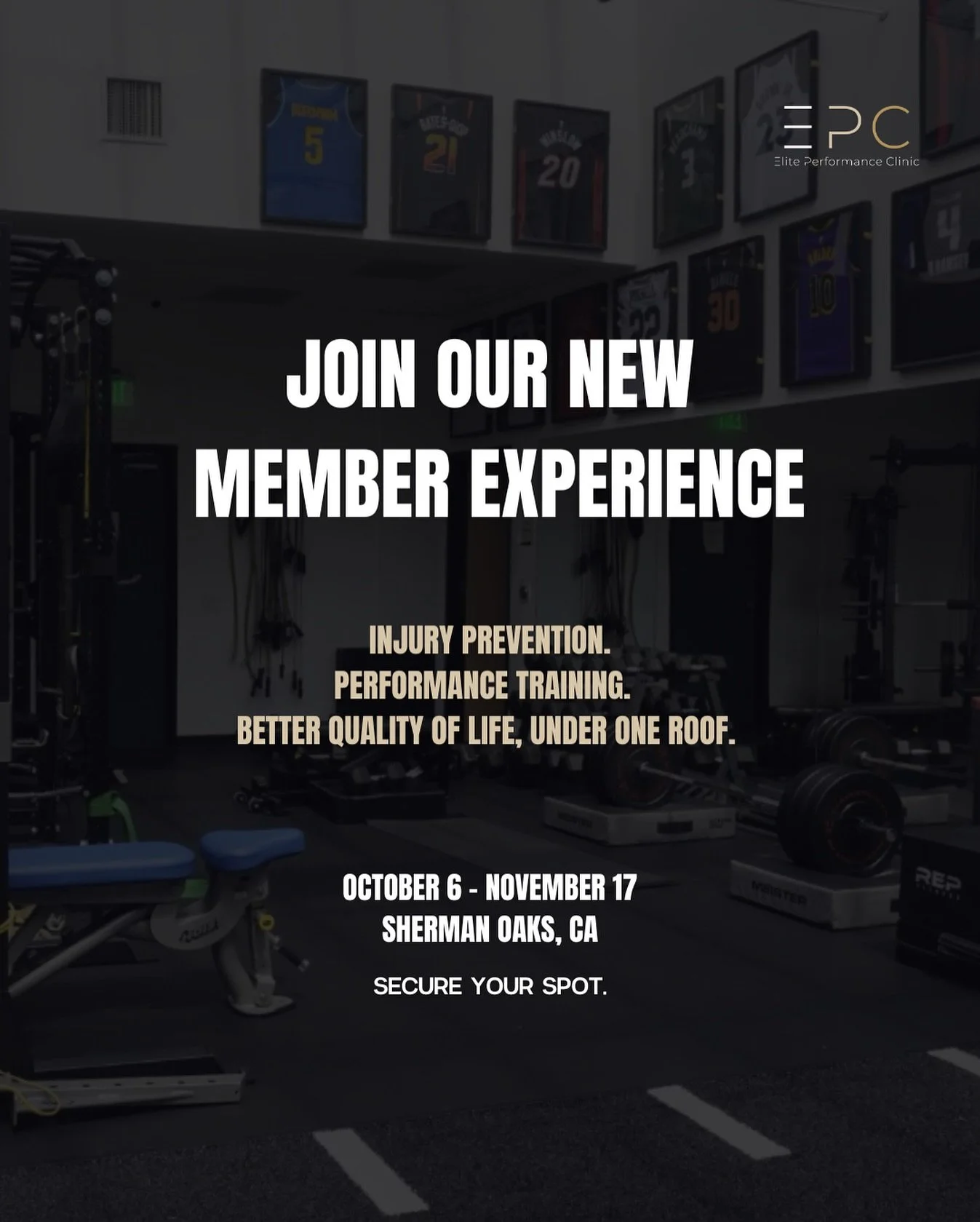 Performance Training is BACK at EPC! 

🗓️Starting Monday, October 6th, we are offering $10 trial runs through November 17th. 

📍in Sherman Oaks, California. 

What to expect:

✅  Get personalized programs created specifically for you, by our coache