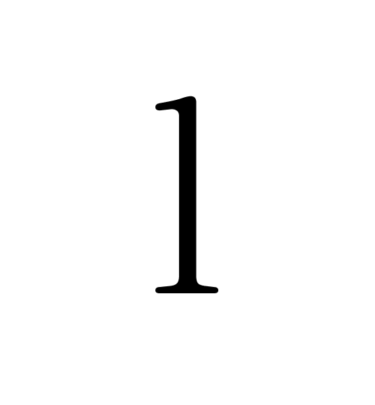 Number one on a white background with a black border.