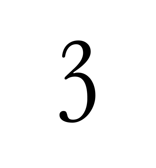 Number 3 inside a white circle with black border