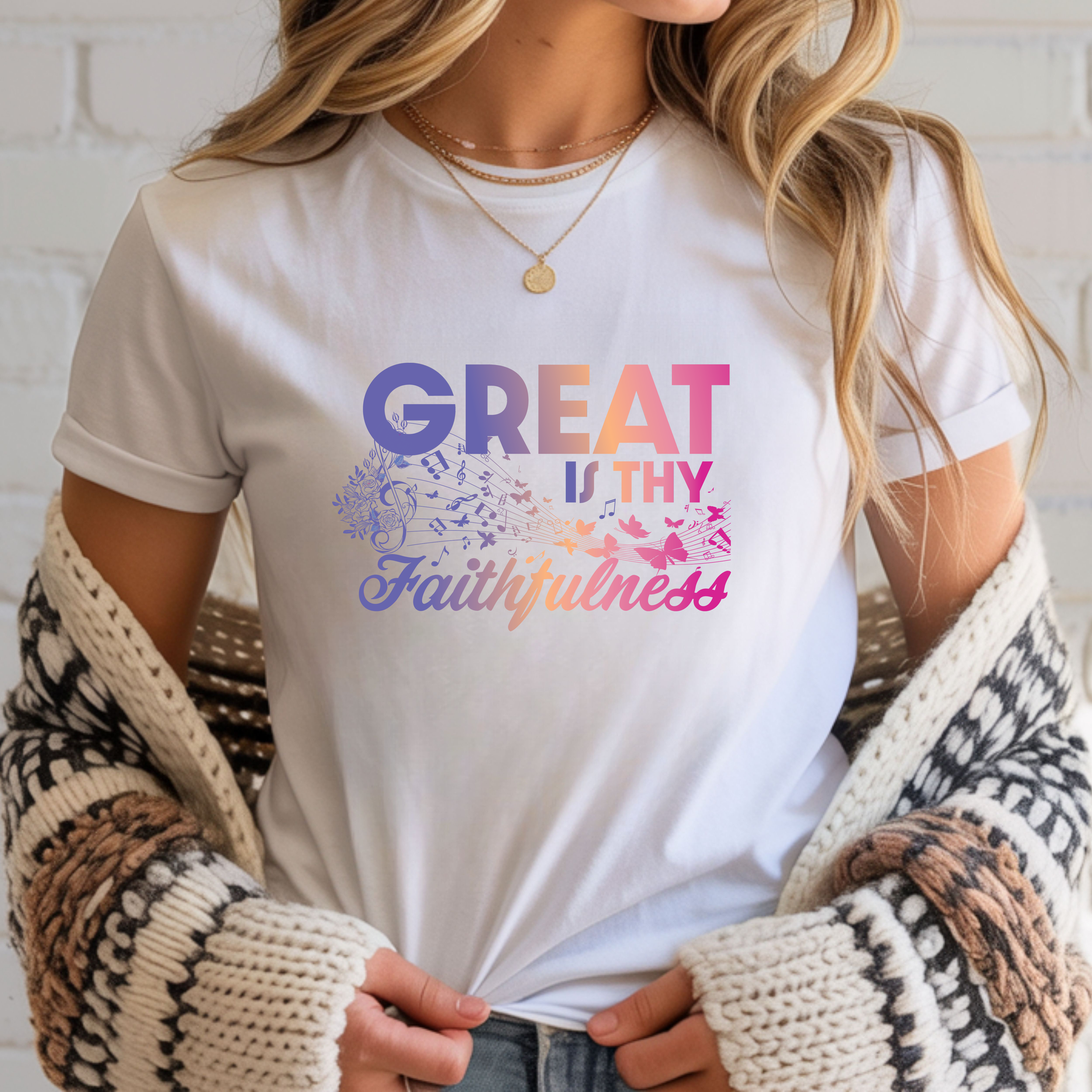 'Great Is Thy Faithfulness' Inspirational T-Shirt