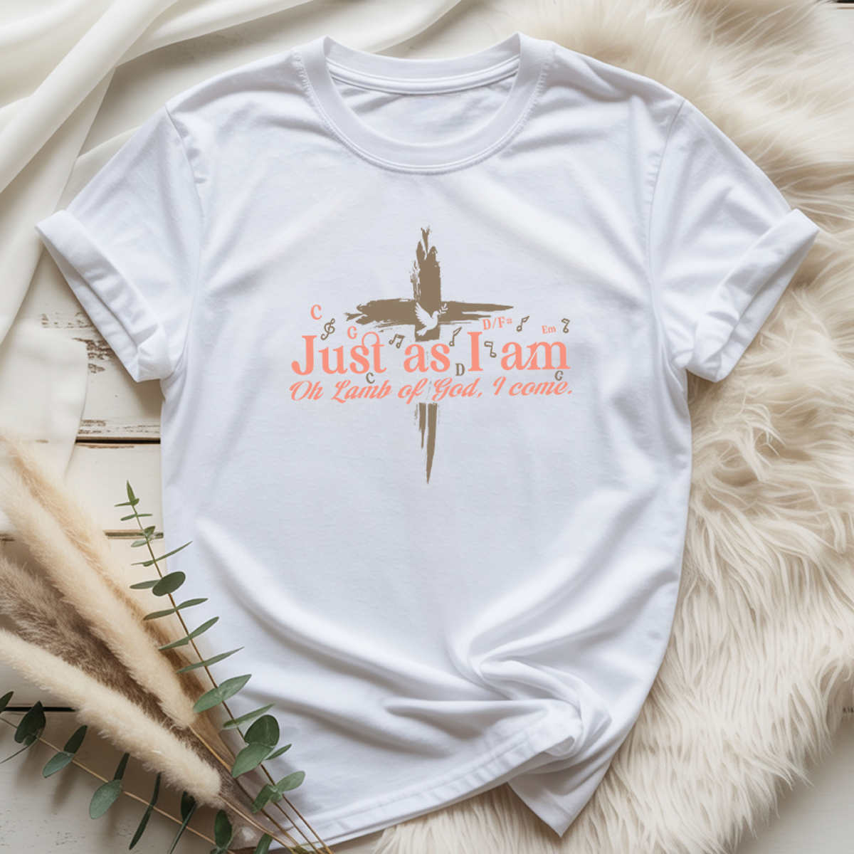 Just As I Am T-Shirt with Musical Chords