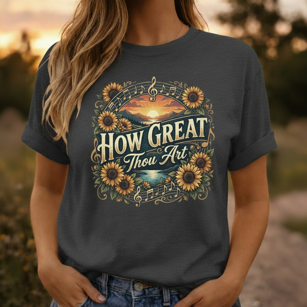 Sunset T-Shirt Model-Heather Dark Grey.png