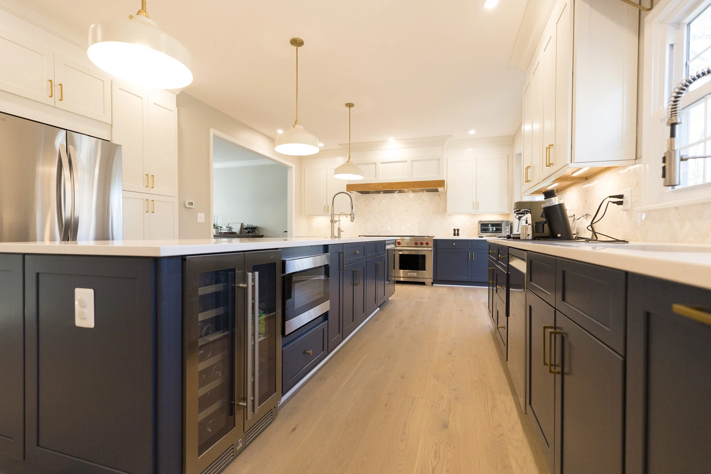 Two Tone Transitional Kitchen Remodel in Vienna, VA by Langley Design + Build project photo 5