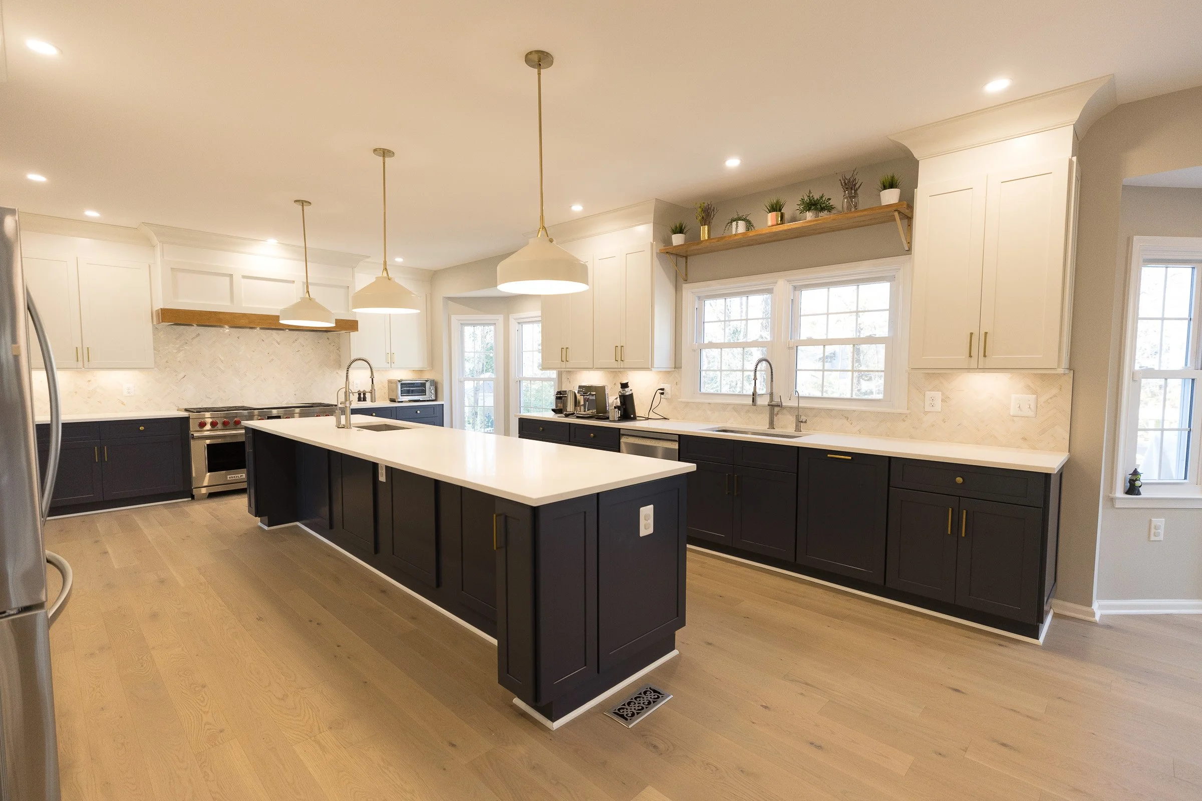 Two Tone Transitional Kitchen Remodel in Vienna, VA by Langley Design + Build project photo 6
