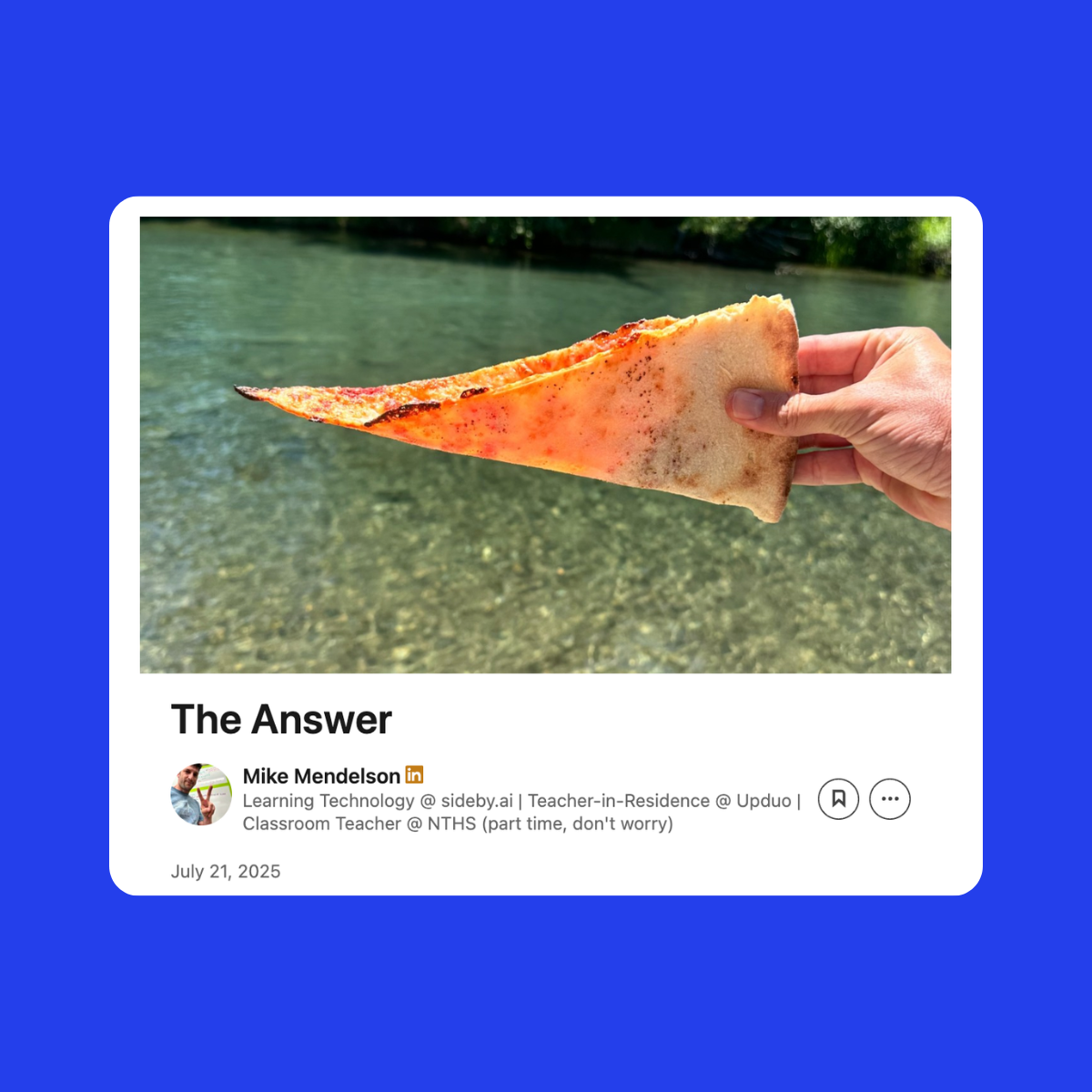 Blue background, sideby Sundays blog linked