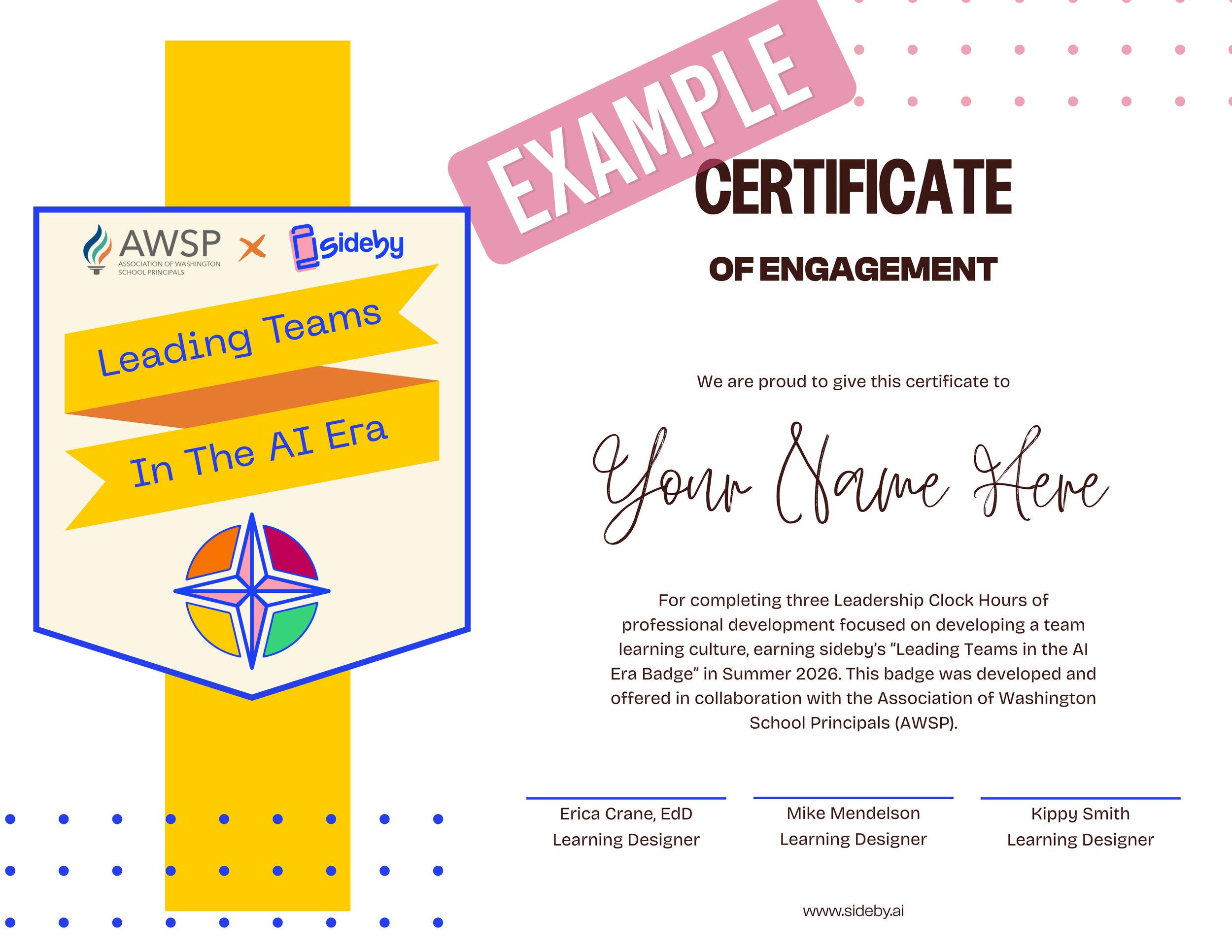 leading teams in the ai era example cert