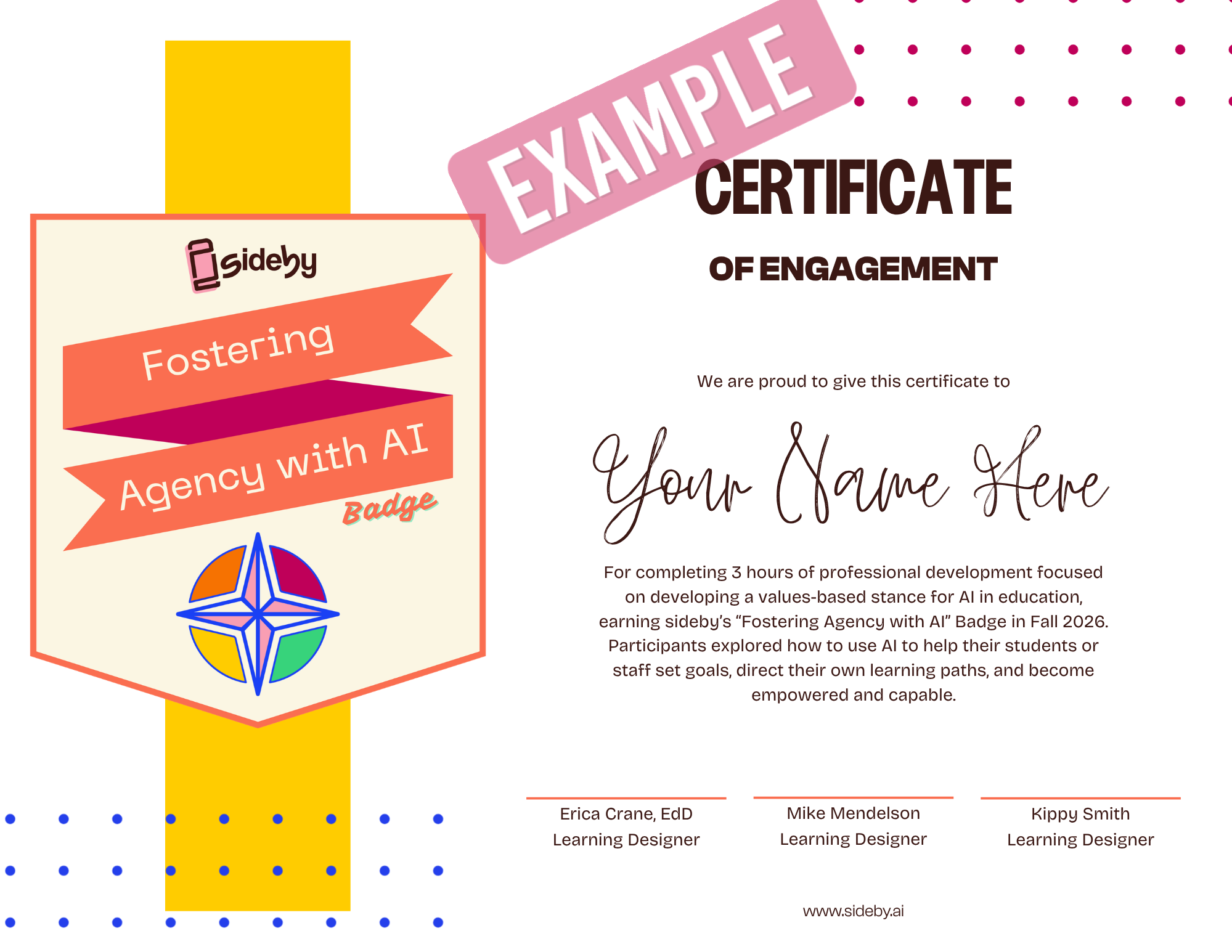 Fostering Agency with AI cert example