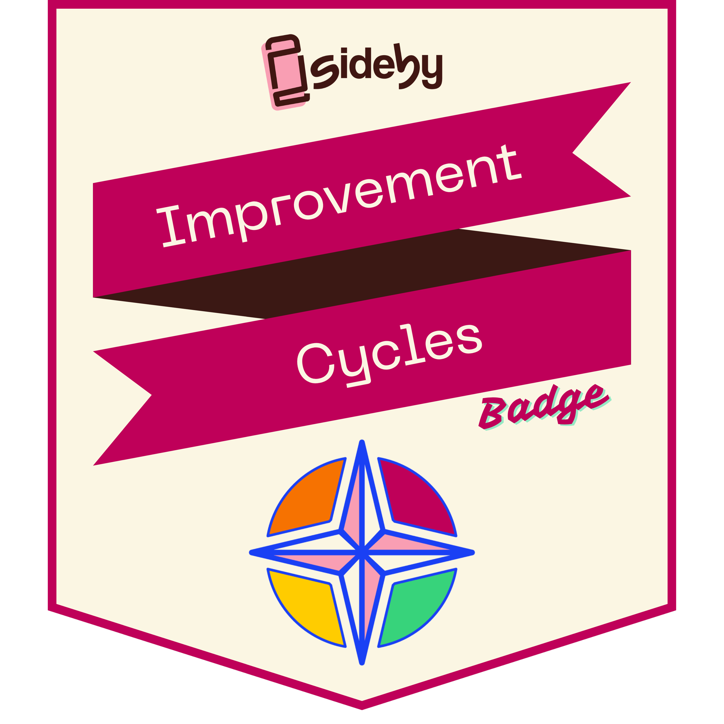 Colorful badge: Improvement Cycles