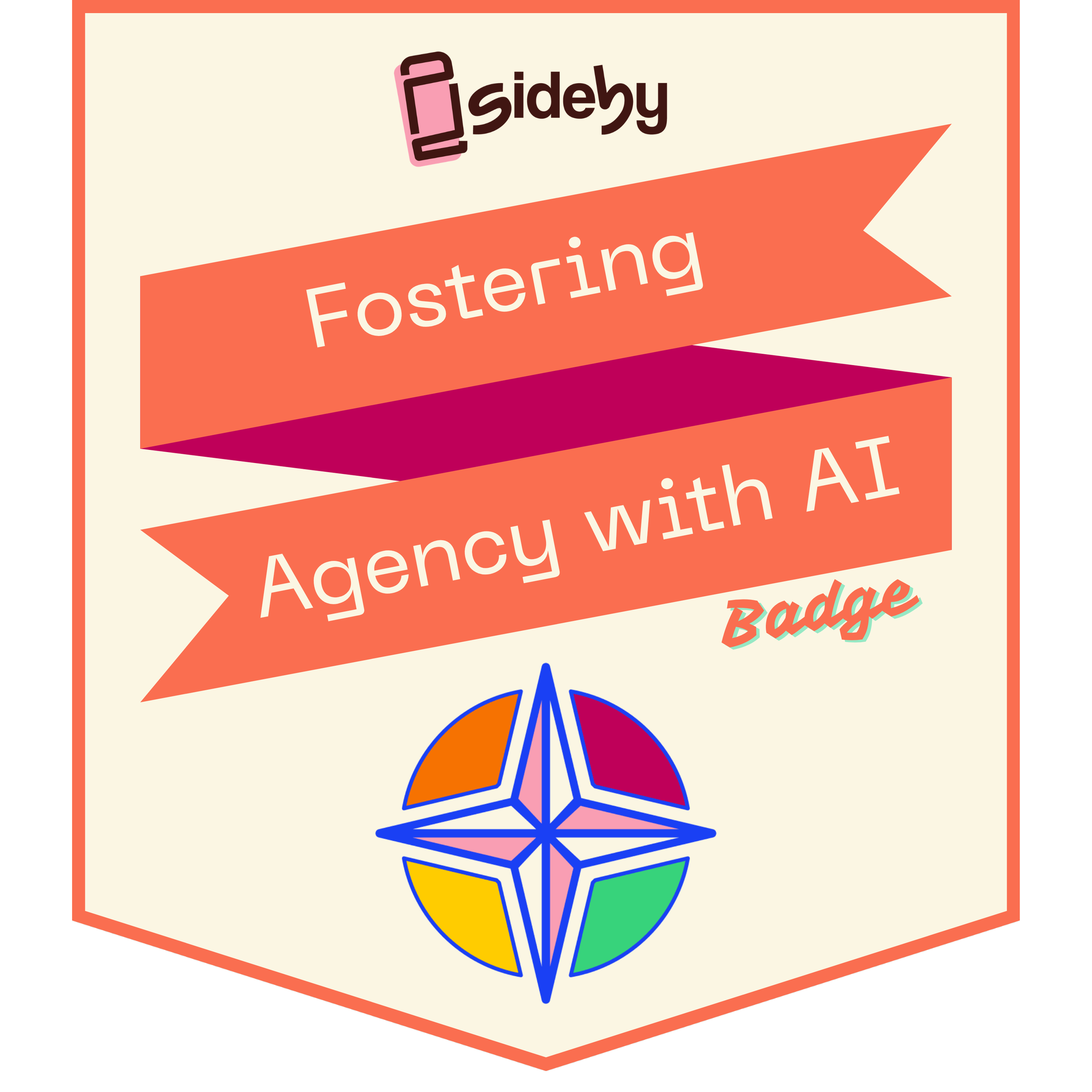 Fostering Agency with AI colorful badge