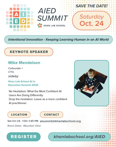 Mike at Khan Lab School Summit poster
