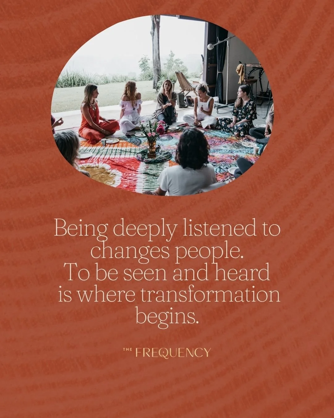 There is something quite special that happens when people sit in an intentional circle.

No fixing. No solving, No Saving, No interrupting. No performing.

Just being seen. And deeply listened to.

It sounds simple.

But it&rsquo;s rare.

Our current