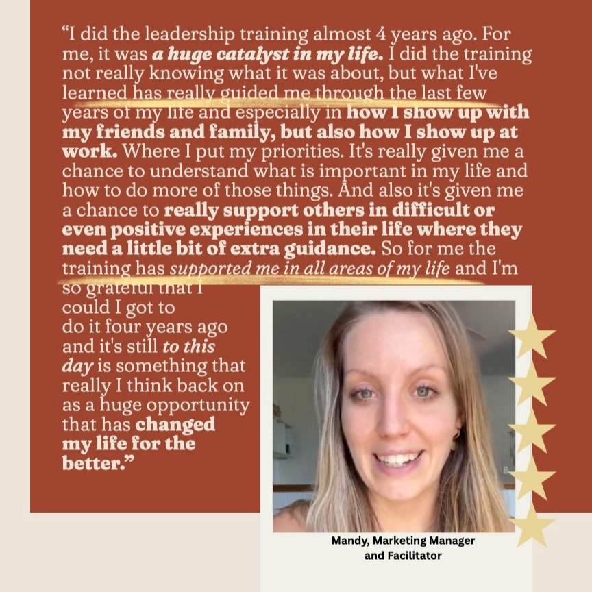 Having walked alongside Mandy on this path of Rites of Passage for many years, what I have witnessed unfold in her as a woman, a facilitator, a mentor to young people and a friend has been nothing short of BREATHTAKING! ❤️ This work has unlocked a co