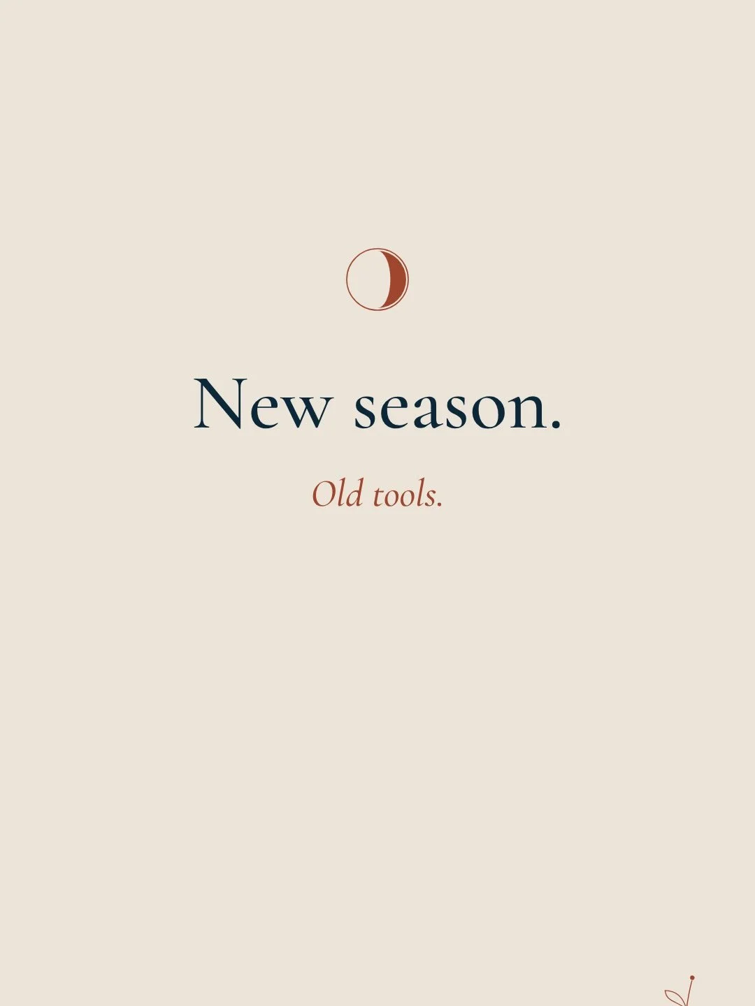 New season. Old tools. We need to transition WELL my loves xx

When a passage in our lives goes unmarked, we keep answering today&rsquo;s life with yesterday&rsquo;s strategies. These tools belong to earlier season&hellip; And we need to come into aw