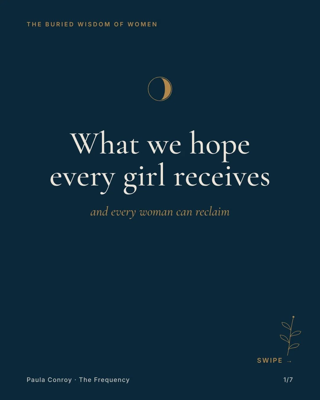 Three threads every girl deserves, and every woman can reclaim. If only we had connected to this in our own adolescence&hellip;

Endurance: trust in a body that can meet a challenge, and knows when to ask for care. 
Intuition: her felt yes, her felt 