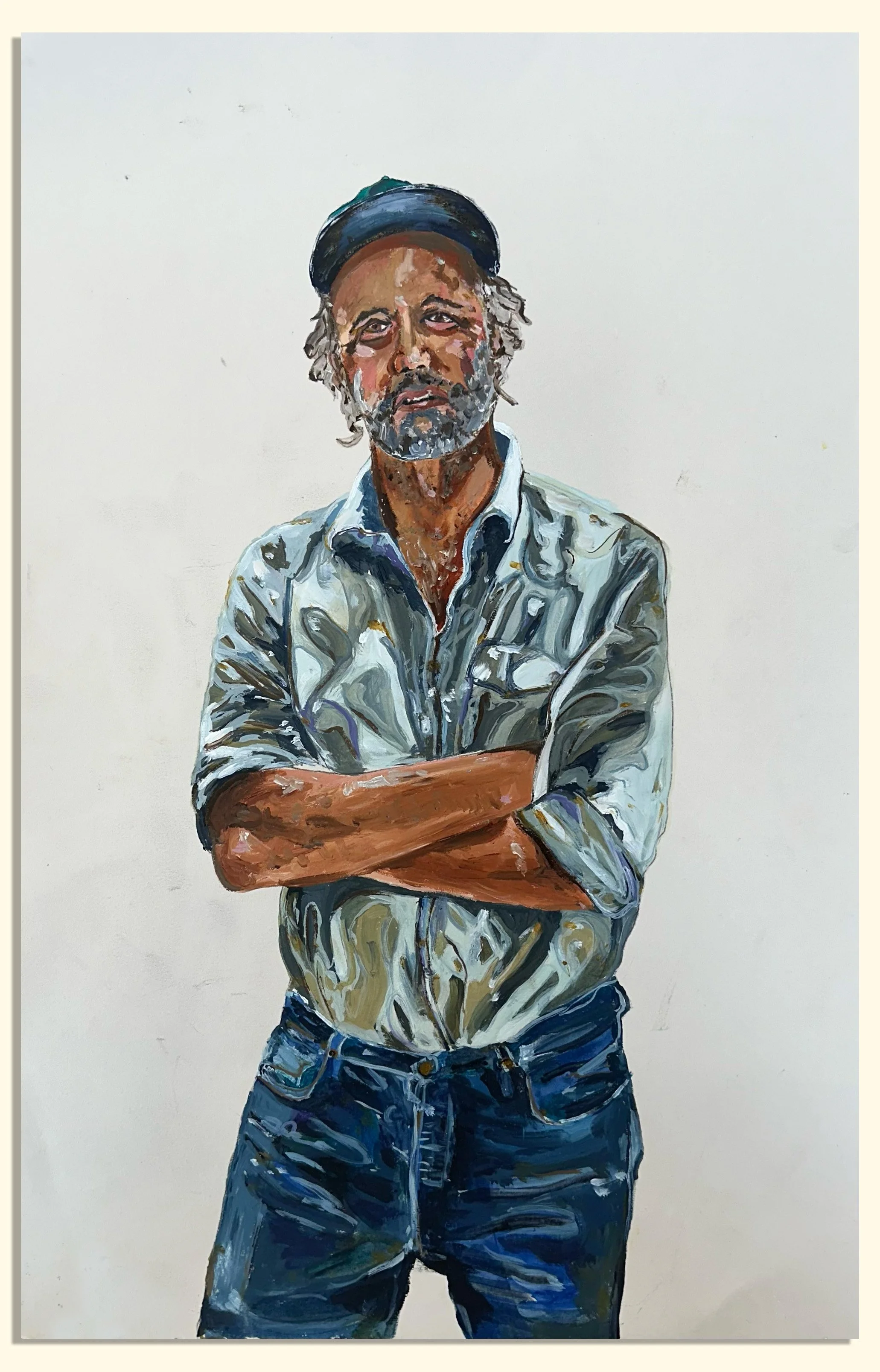 Samual in car park
Oil on cotton rag
279mm x 420mm