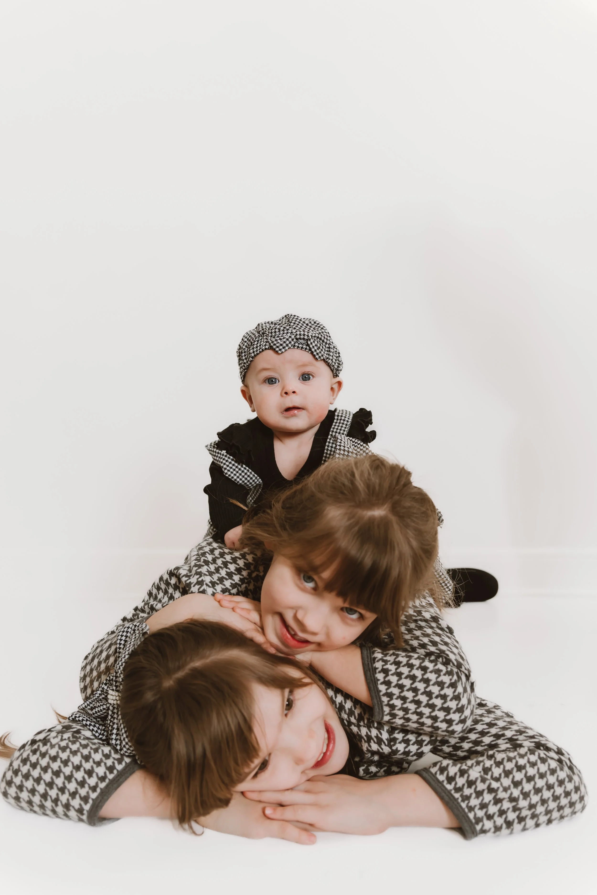 Clean white backdrop studio session in Central Illinois