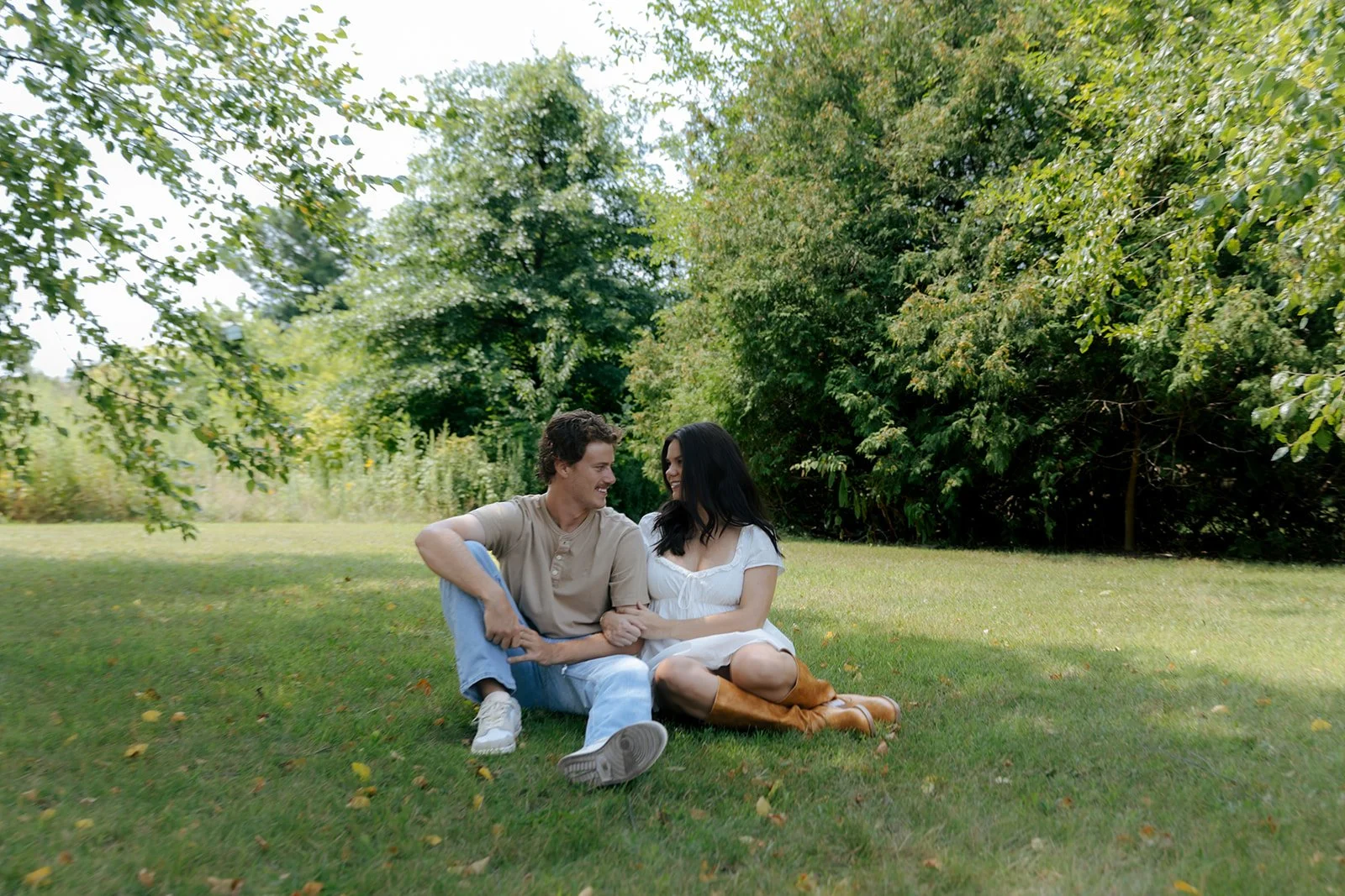 Romantic summer couples photos in Central Illinois