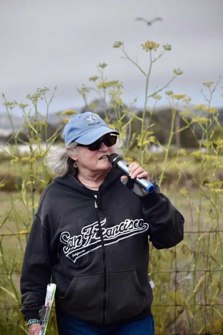 Richmond Shoreline Alliance Coordinator Janet Johnson leading an In-Person Toxic Tour.