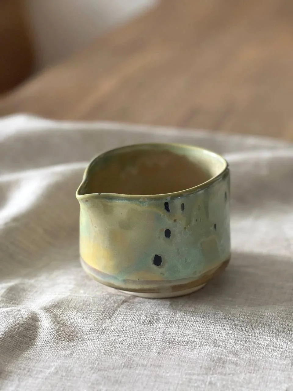 Handcrafted ceramic matcha bowl, unique artisan tea bowl made in Singapore.
