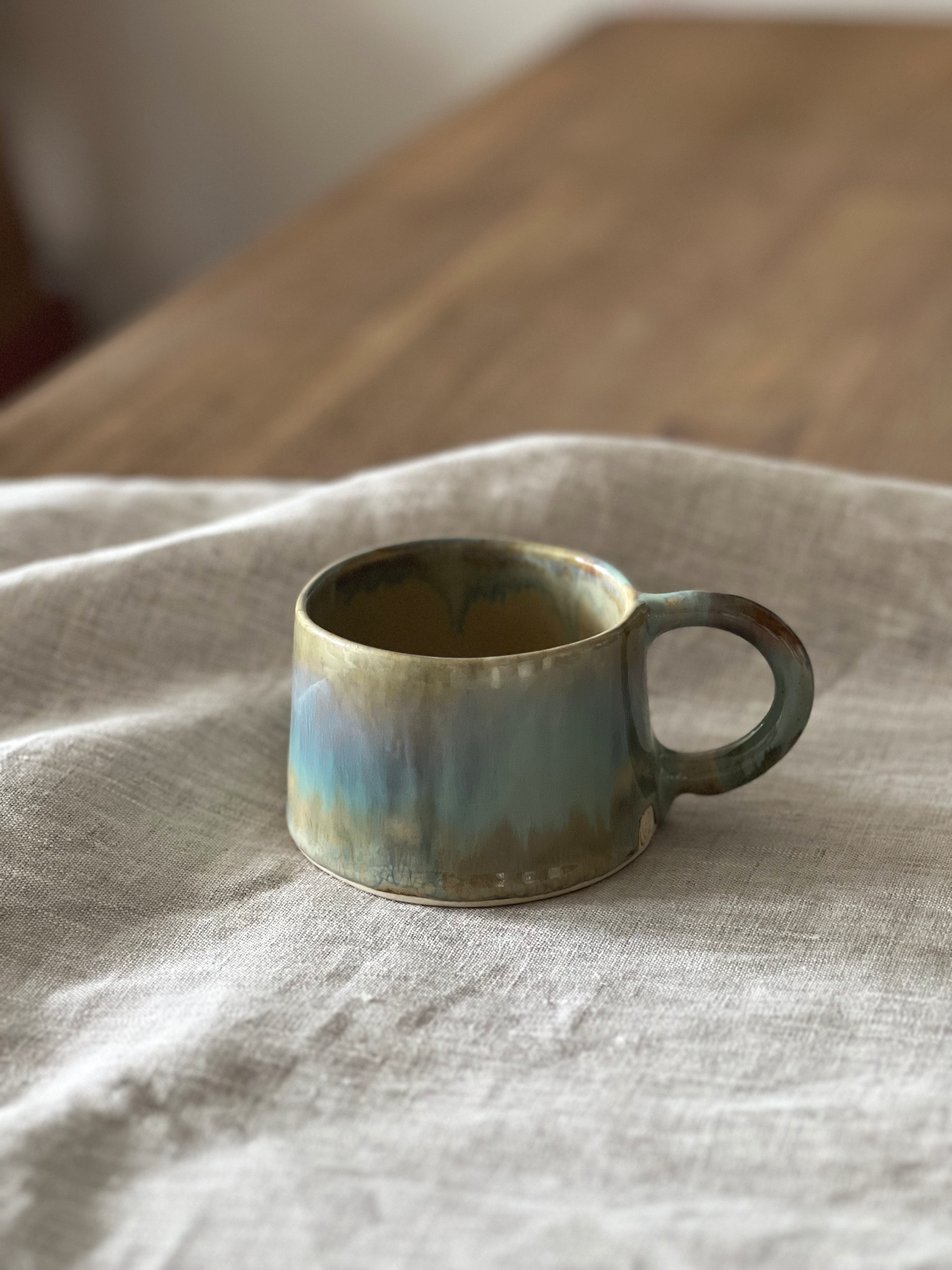 Handcrafted ceramic mug, unique ceramic made in Singapore.