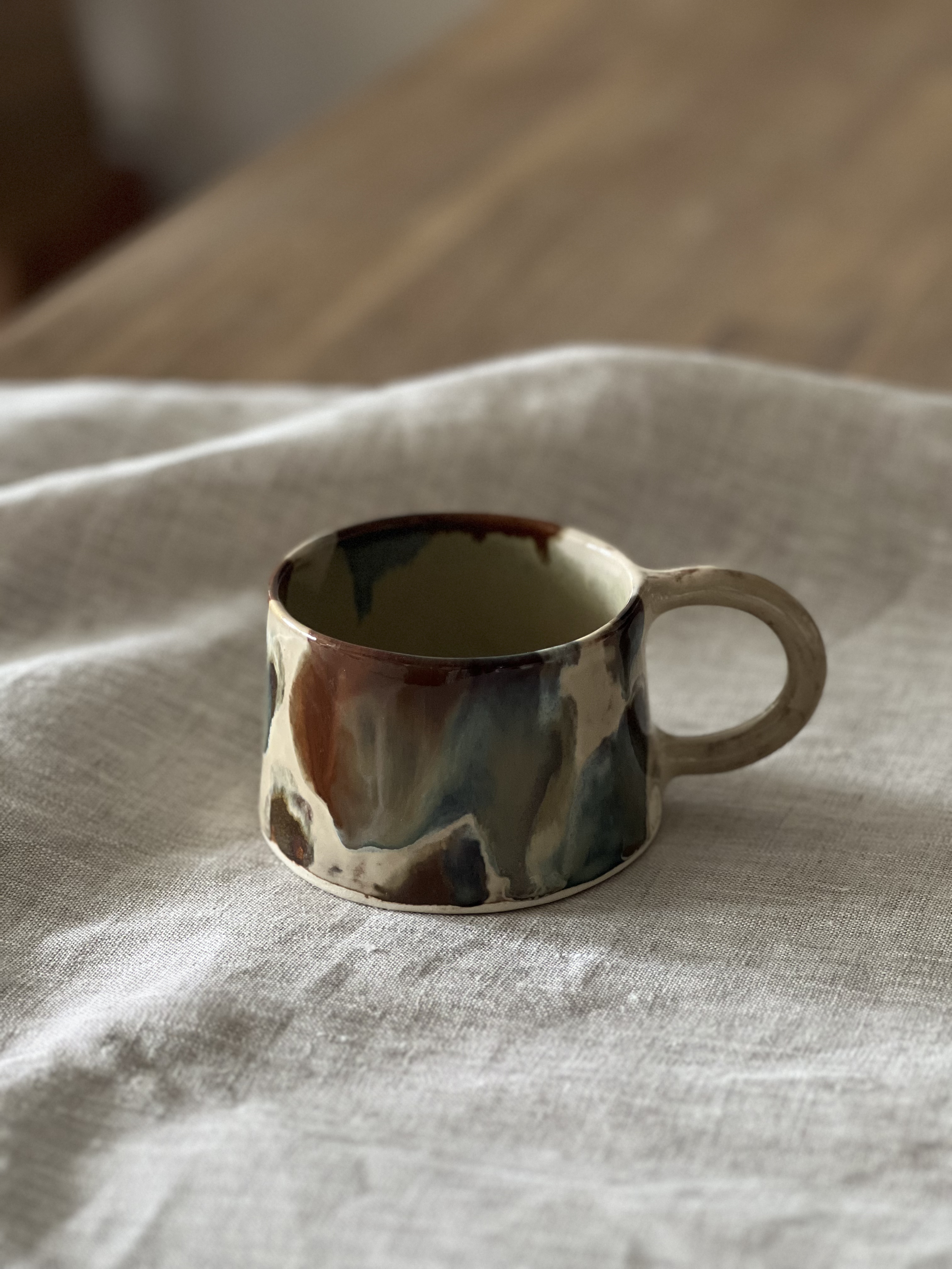 Handcrafted ceramic mug, unique ceramic made in Singapore.