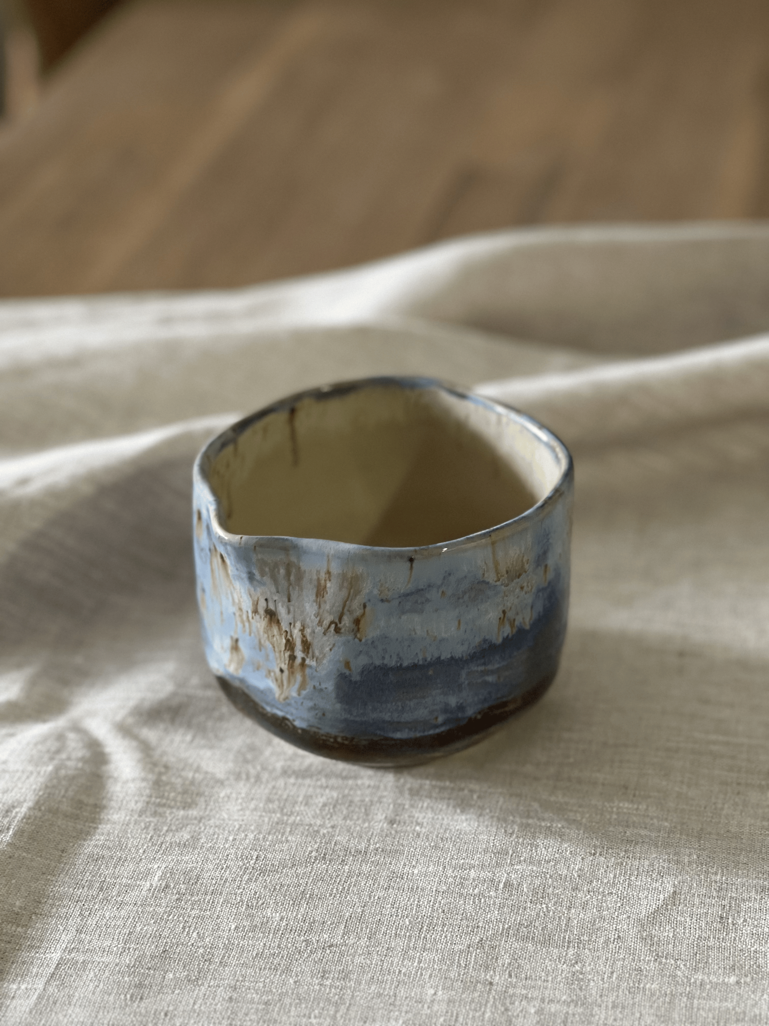 Handcrafted ceramic matcha bowl, unique artisan tea bowl made in Singapore.