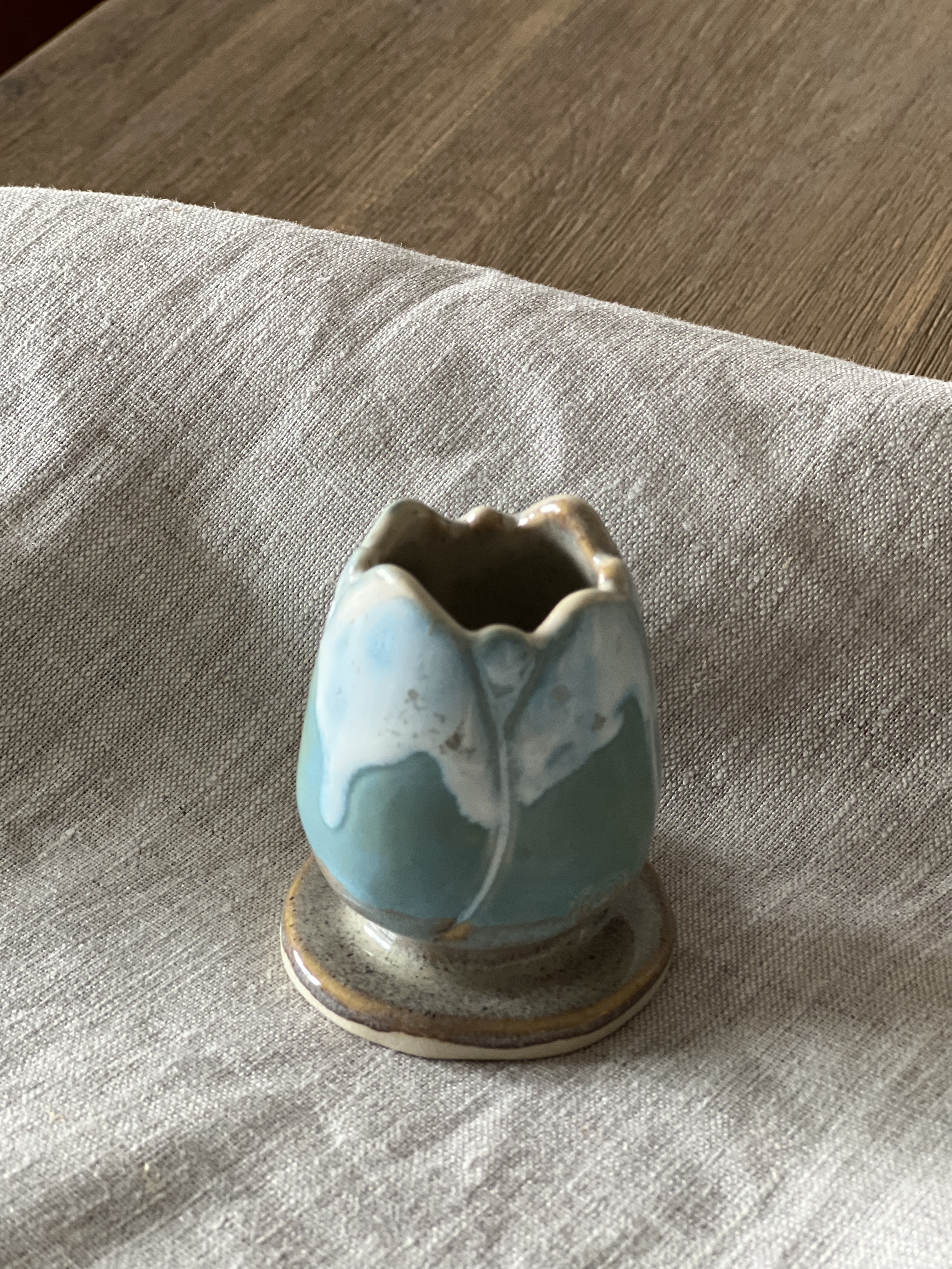 Handmade ceramic matcha whisk holder, one-of-a-kind artisan tea accessory in Singapore