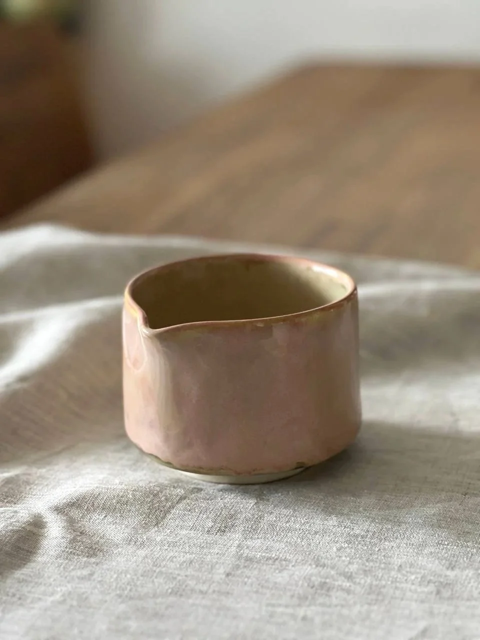 Handcrafted ceramic matcha bowl, unique artisan tea bowl made in Singapore.