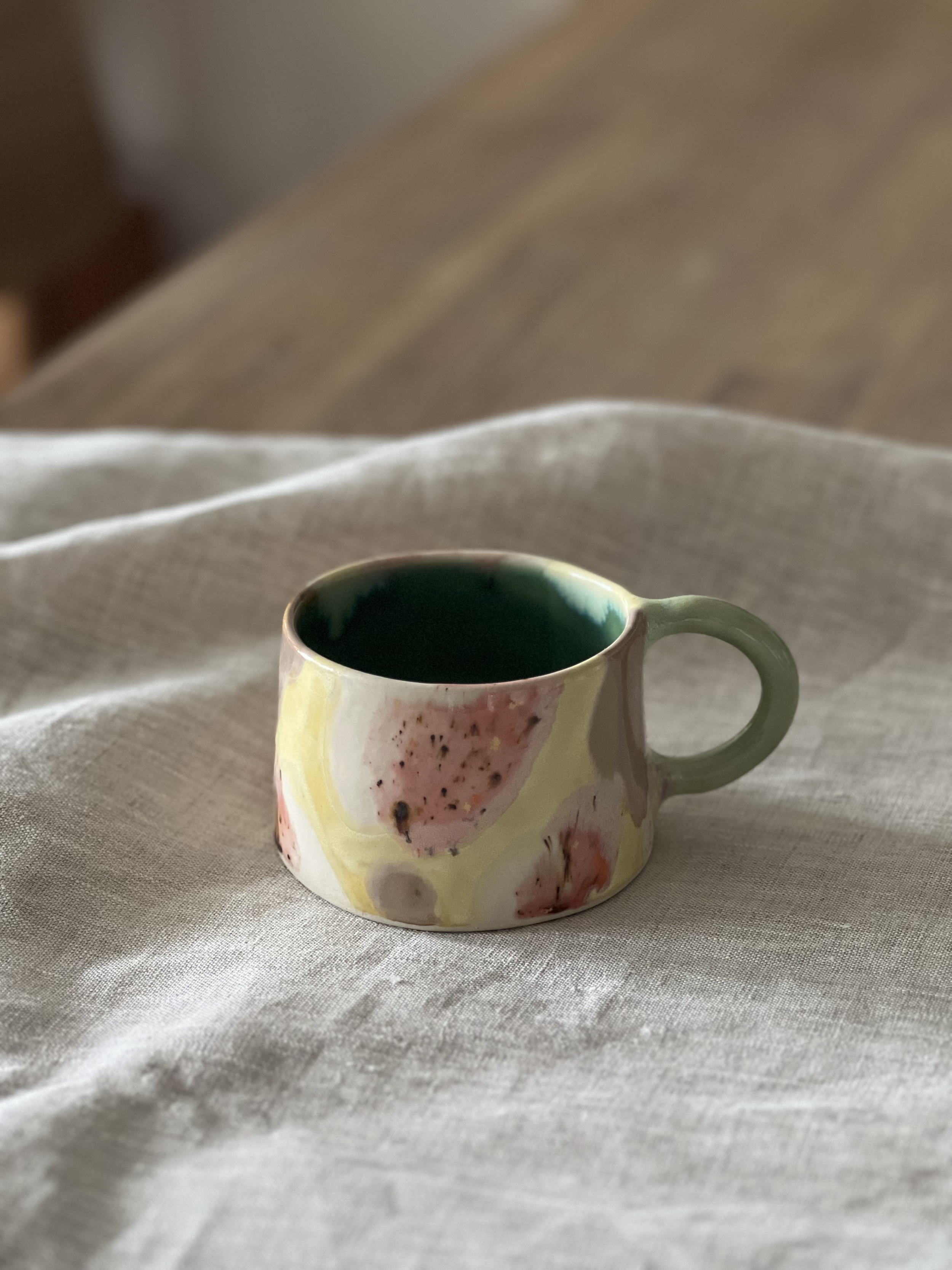 Handcrafted ceramic mug, unique ceramic made in Singapore.