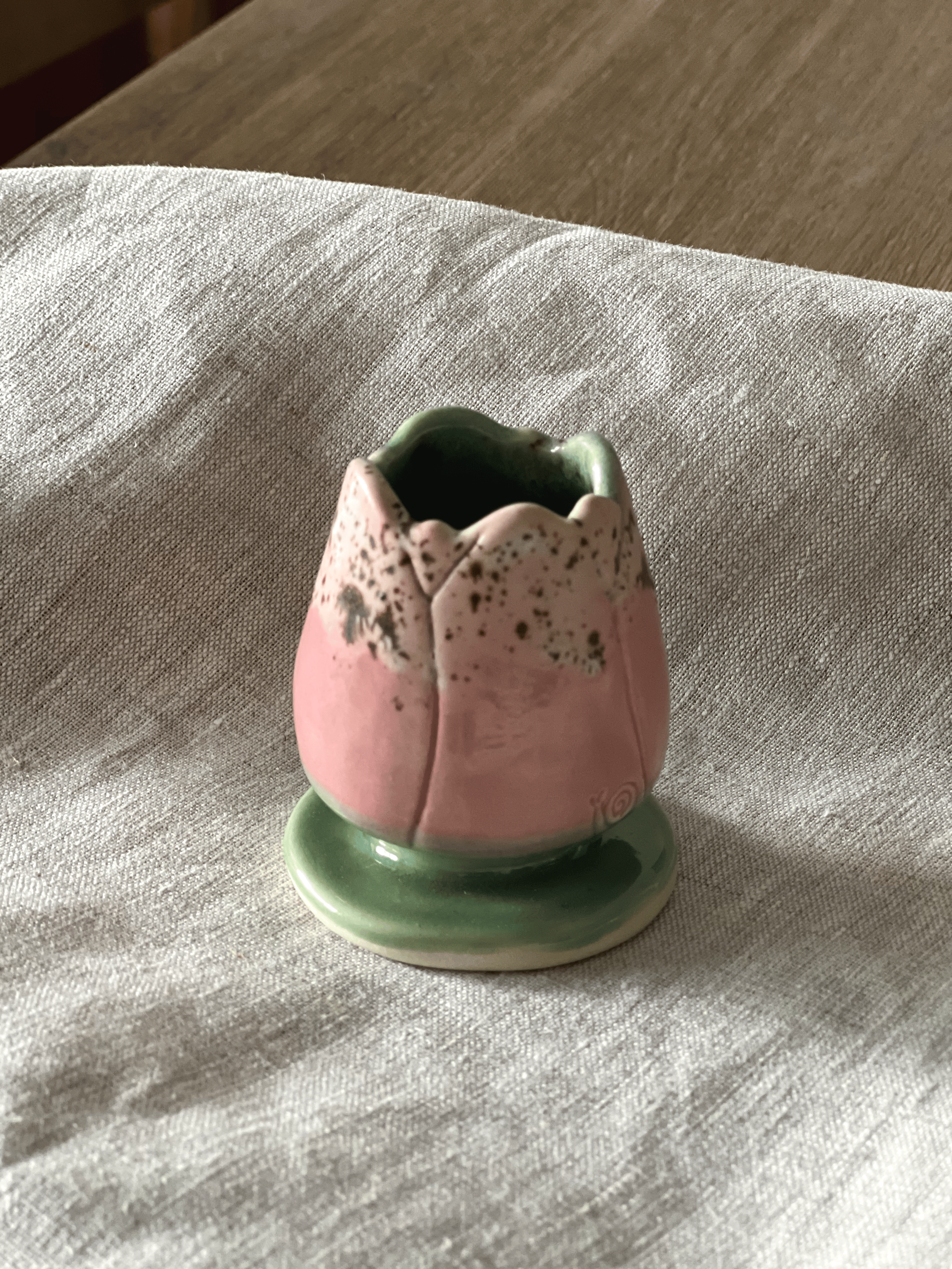 Handmade ceramic matcha whisk holder, one-of-a-kind artisan tea accessory in Singapore