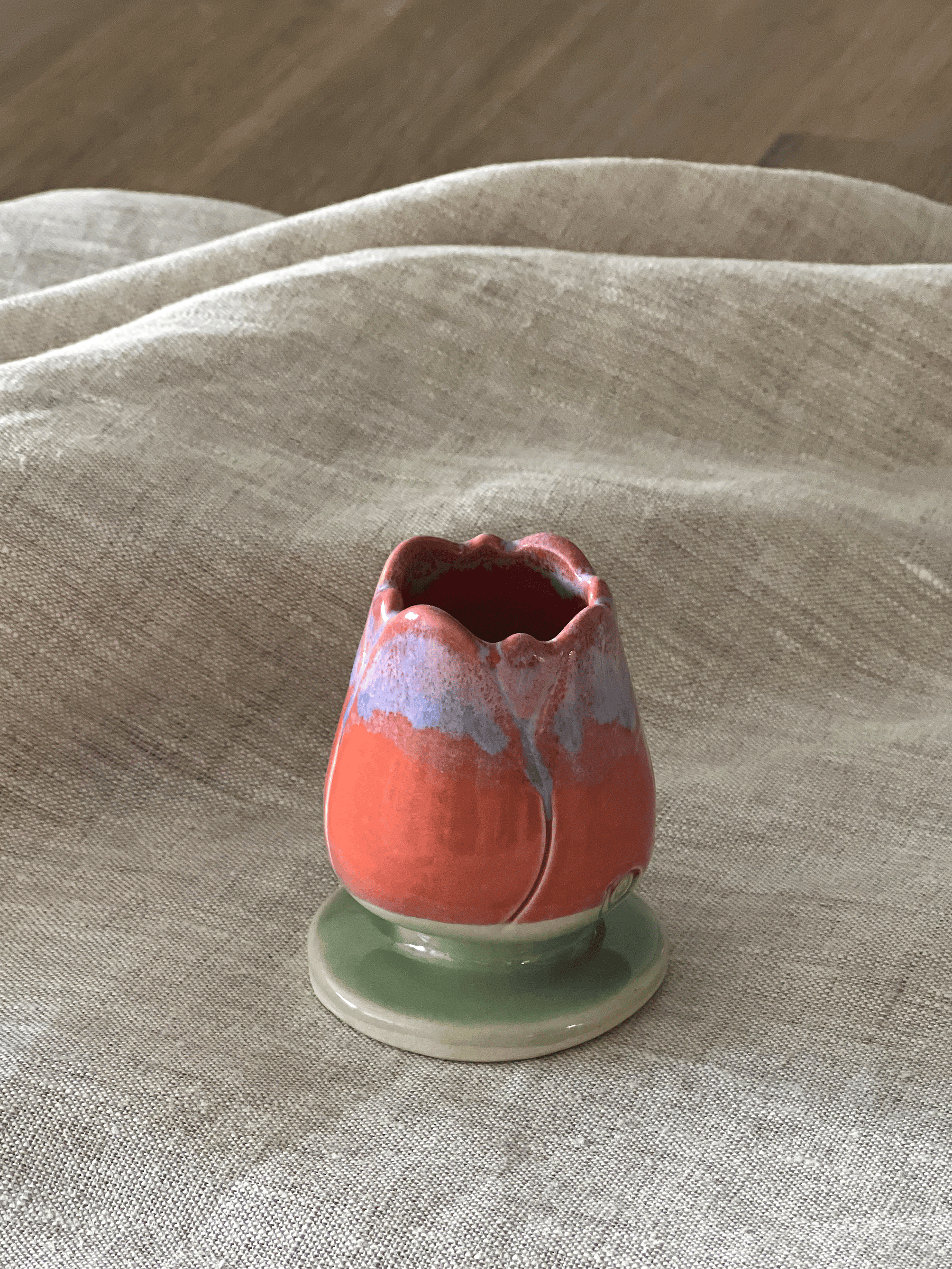 Handmade ceramic matcha whisk holder, one-of-a-kind artisan tea accessory in Singapore