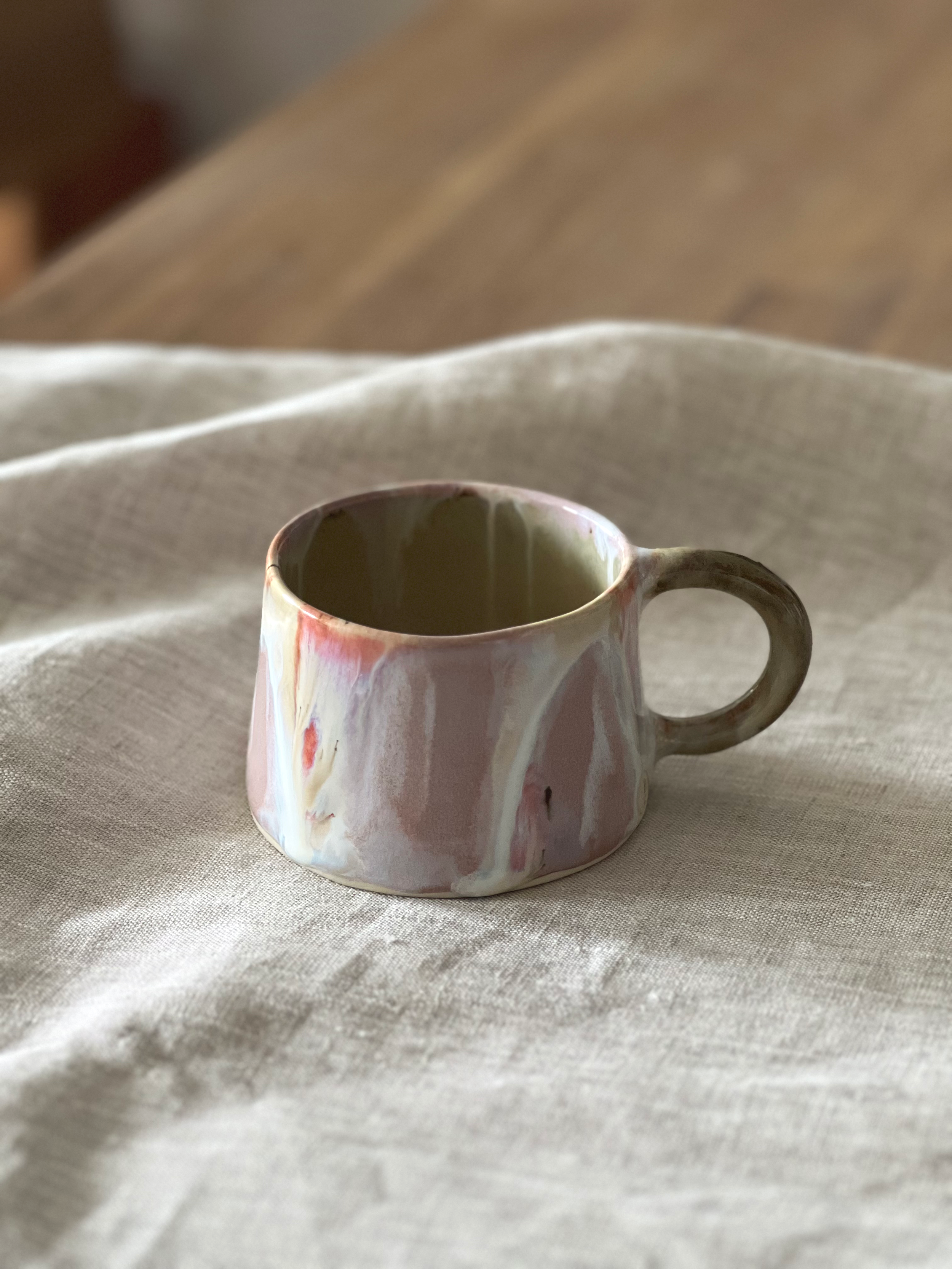 Handcrafted ceramic mug, unique ceramic made in Singapore.