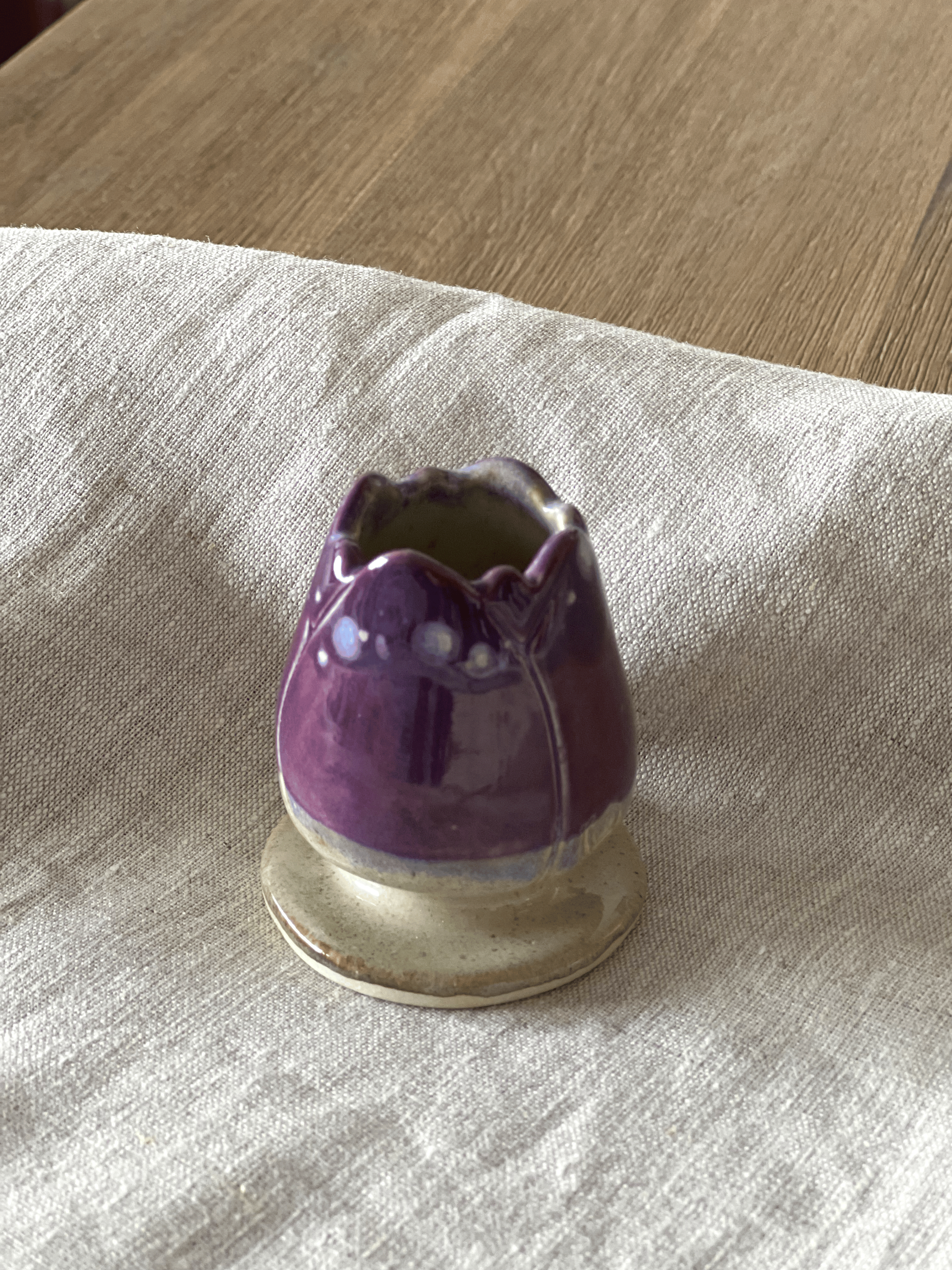 Handmade ceramic matcha whisk holder, one-of-a-kind artisan tea accessory in Singapore