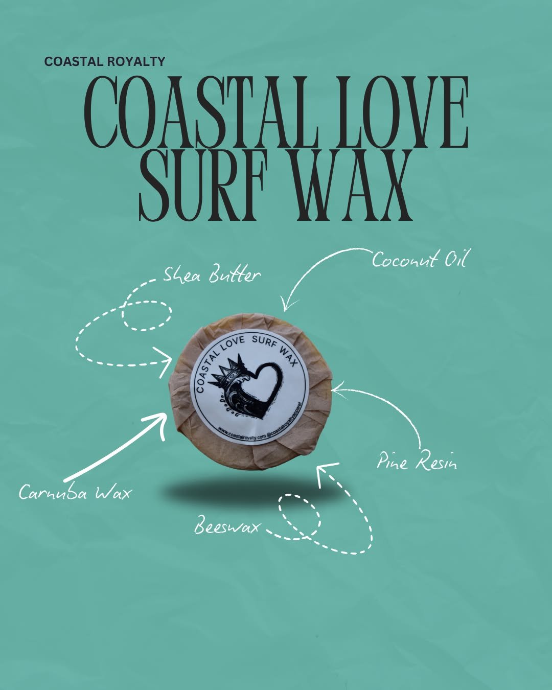 Available in different weights. Check out Coastal Love Surf Wax. Link in Bio.
 
#surfwax #madeintheusa #smallbatch #eastcoastsurf #surfing
