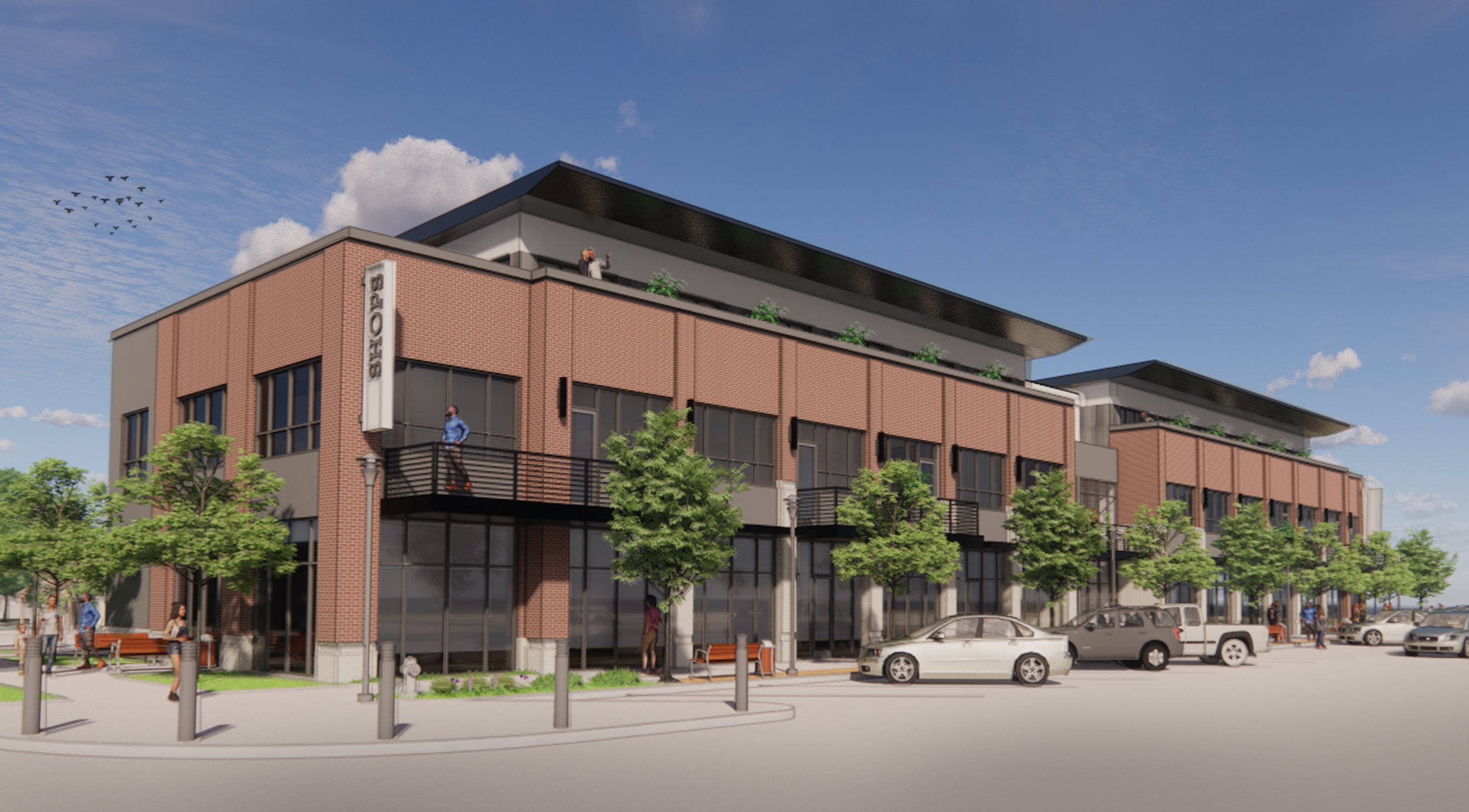 TWO-BUILDING MIXED-USE DEVELOPMENT PLANNED FOR MAIN STREET IN SPEEDWAY