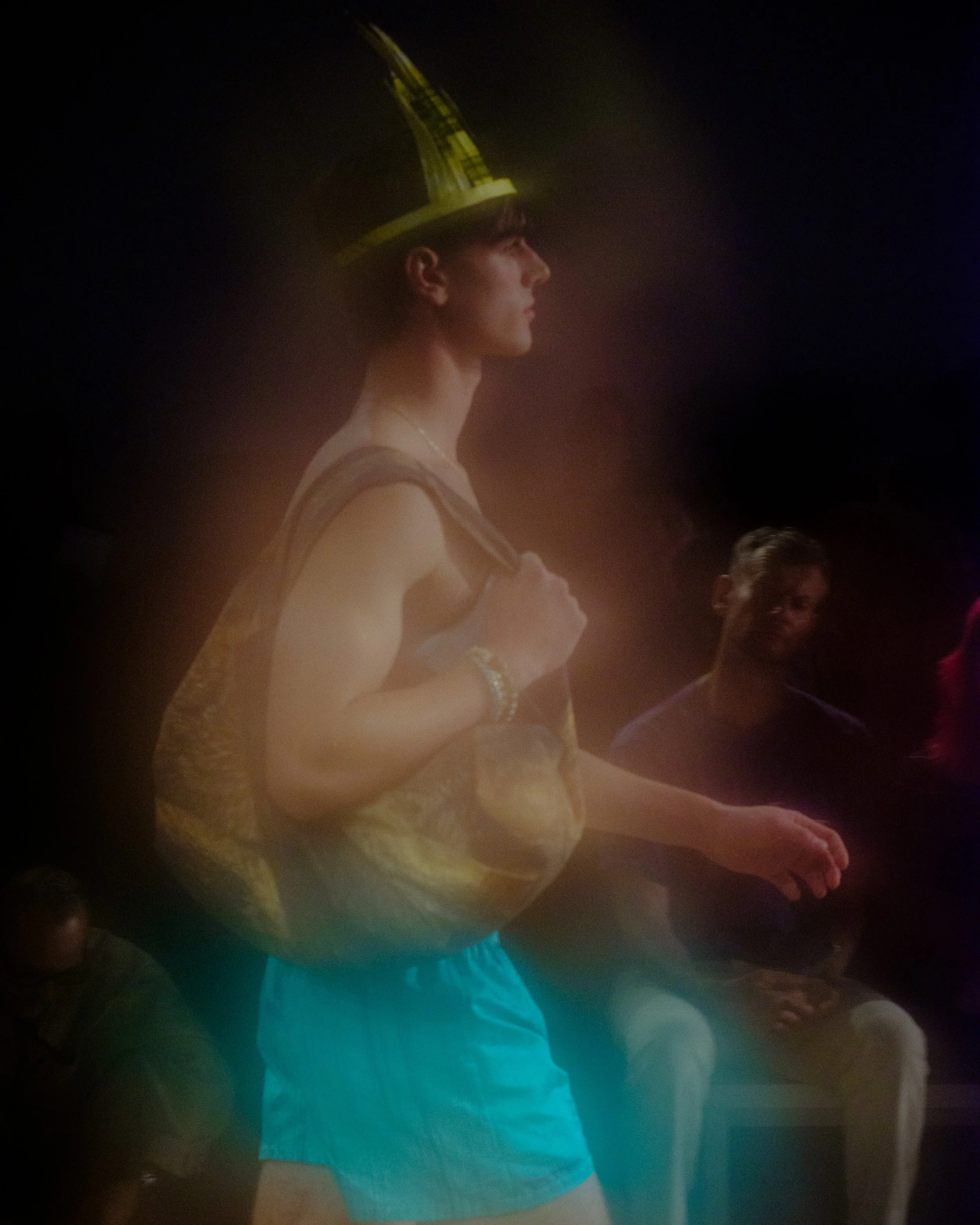 Model walking for Alix Higgins at Australian Fashion Week Sydney wearing sculptural design