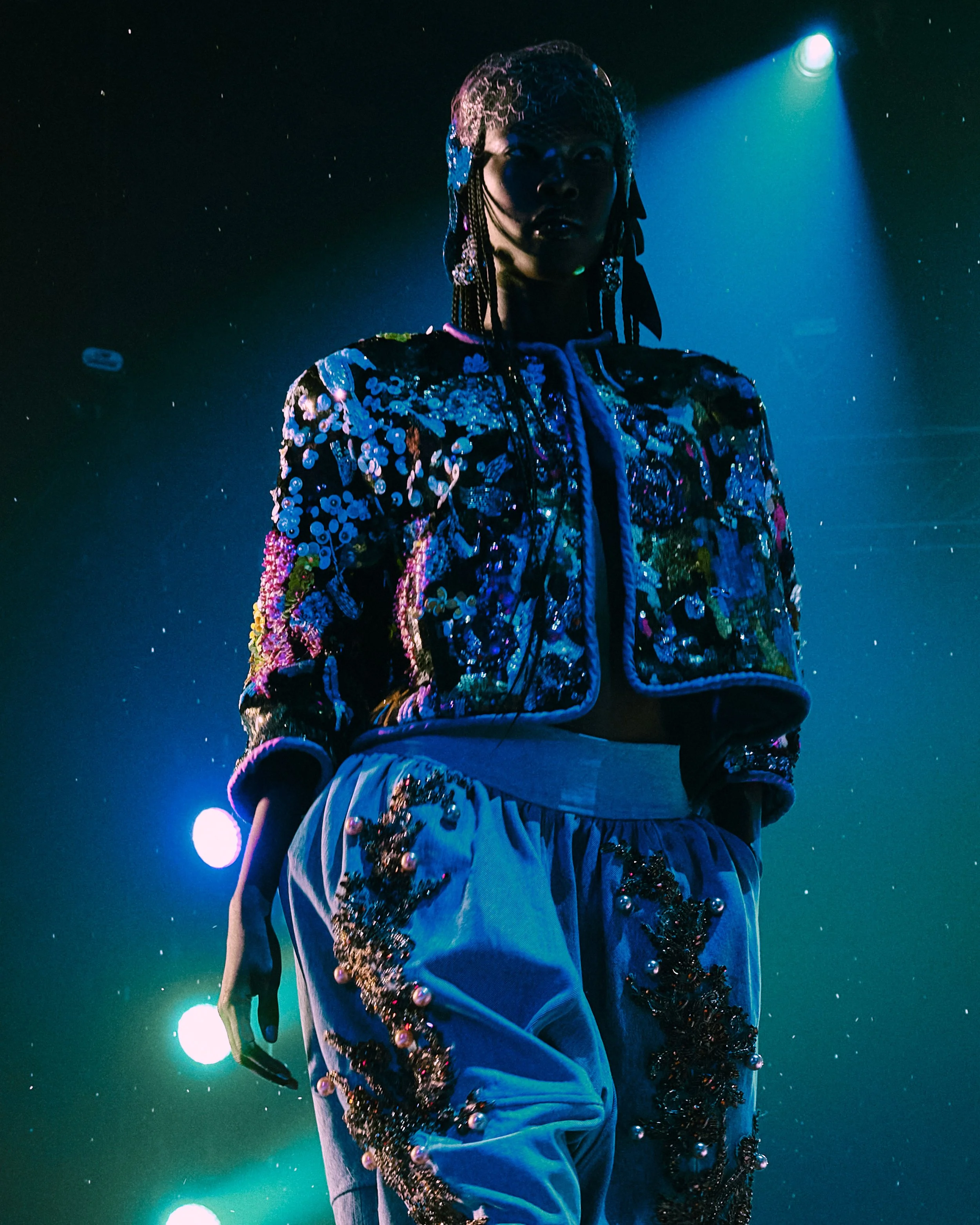 Close-up detail of Romance Was Born garment highlighting texture and embellishment