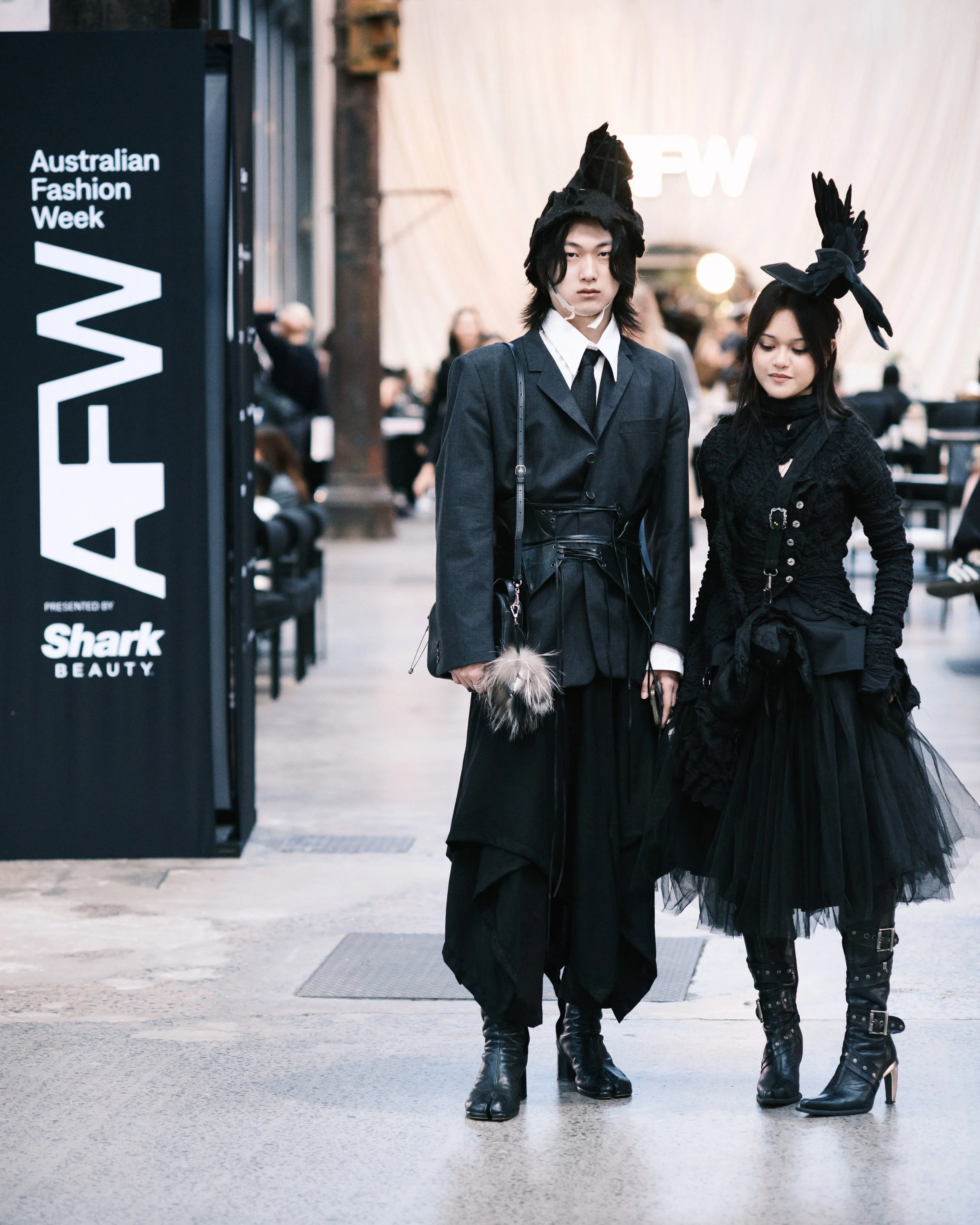 Fashion Week delegates captured in street style photography outside Sydney runway venues