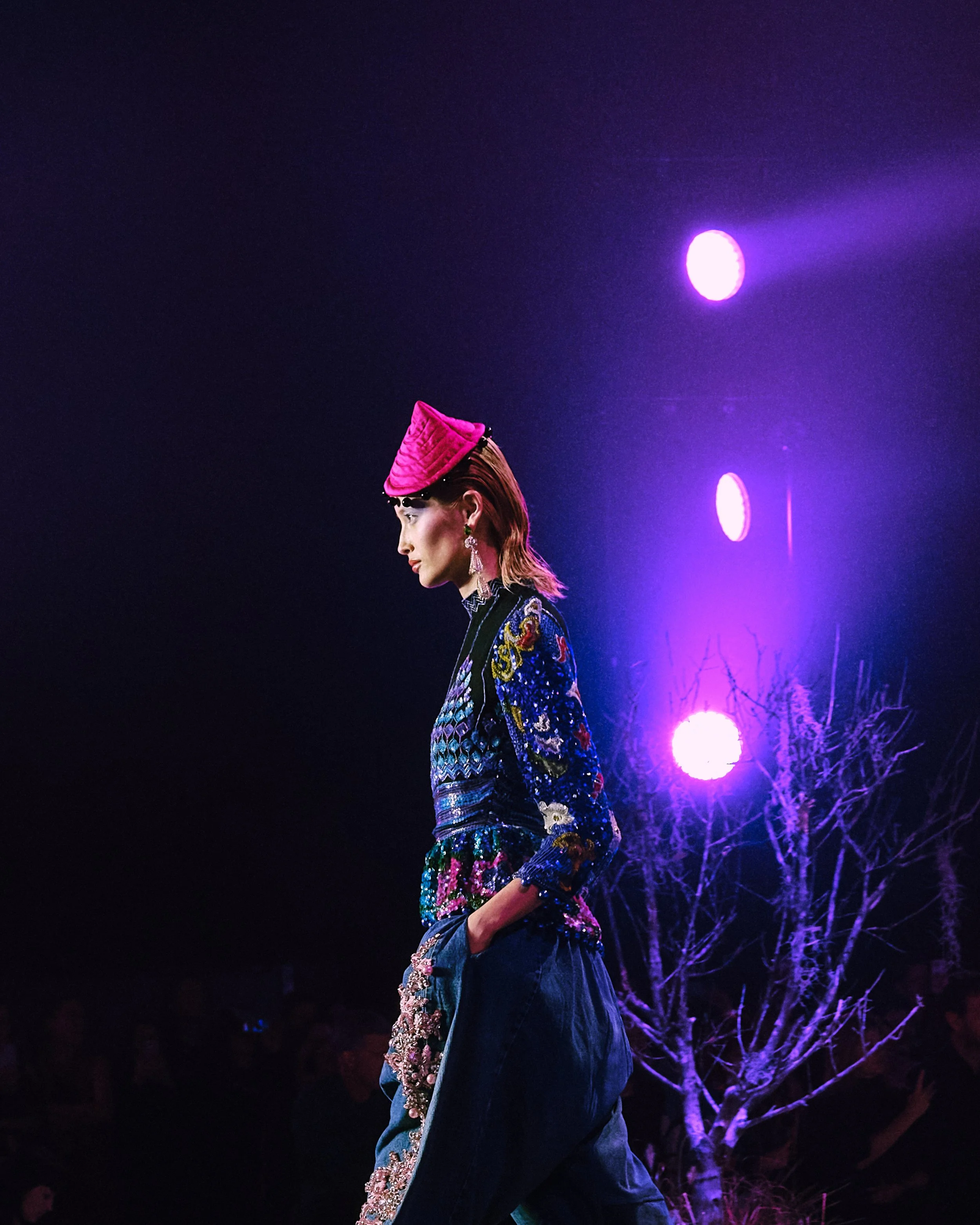 Australian Fashion Week runway photography highlighting Romance Was Born creative direction