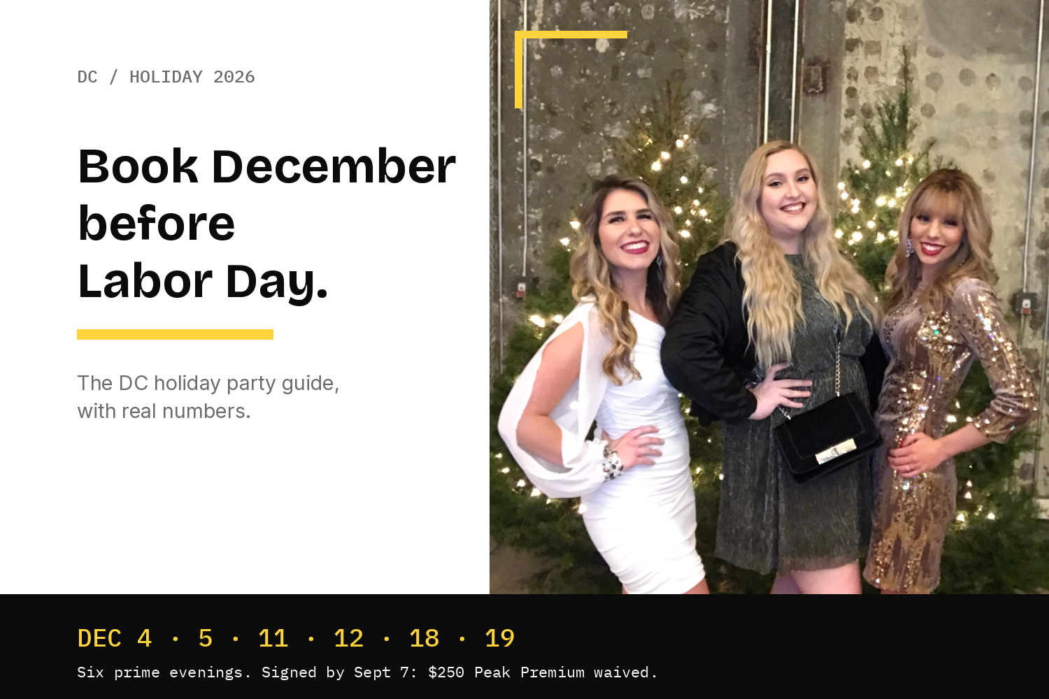 The DC Holiday Party Guide: Book Your Photo Booth Before Labor Day