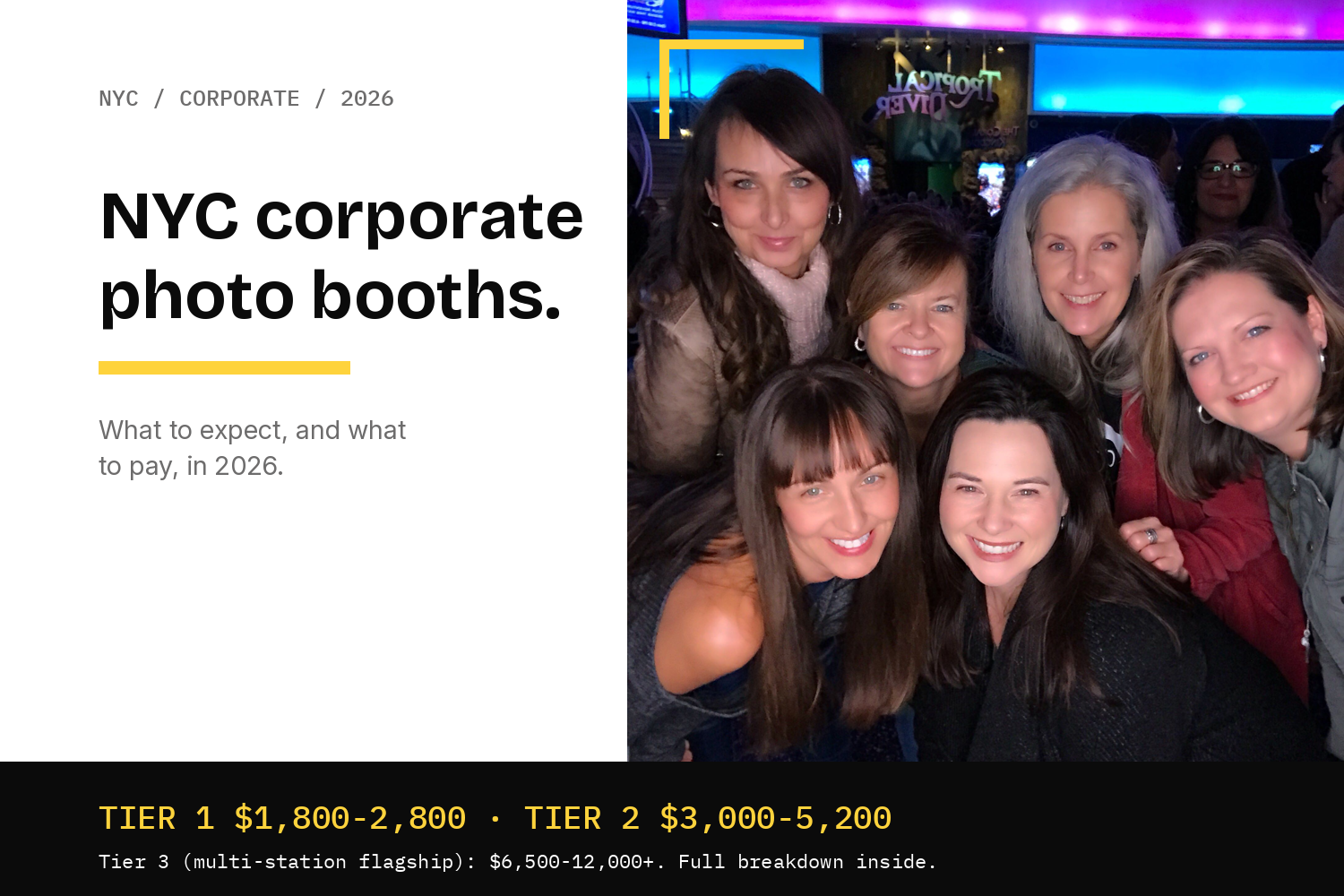 NYC Corporate Photo Booth Rentals: What to Expect and What to Pay in 2026