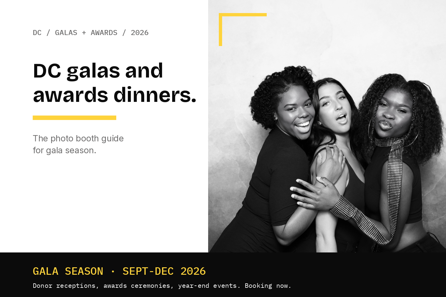 Planning a DC Gala or Awards Ceremony: The Photo Booth Guide
