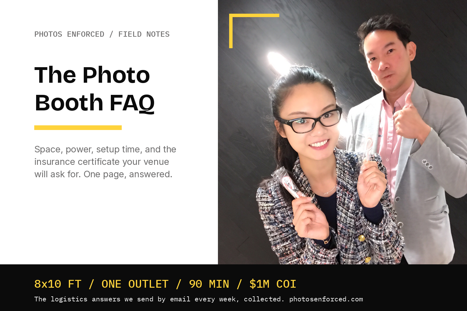 Photo Booth FAQs: Space, Power, Setup Time, and Insurance