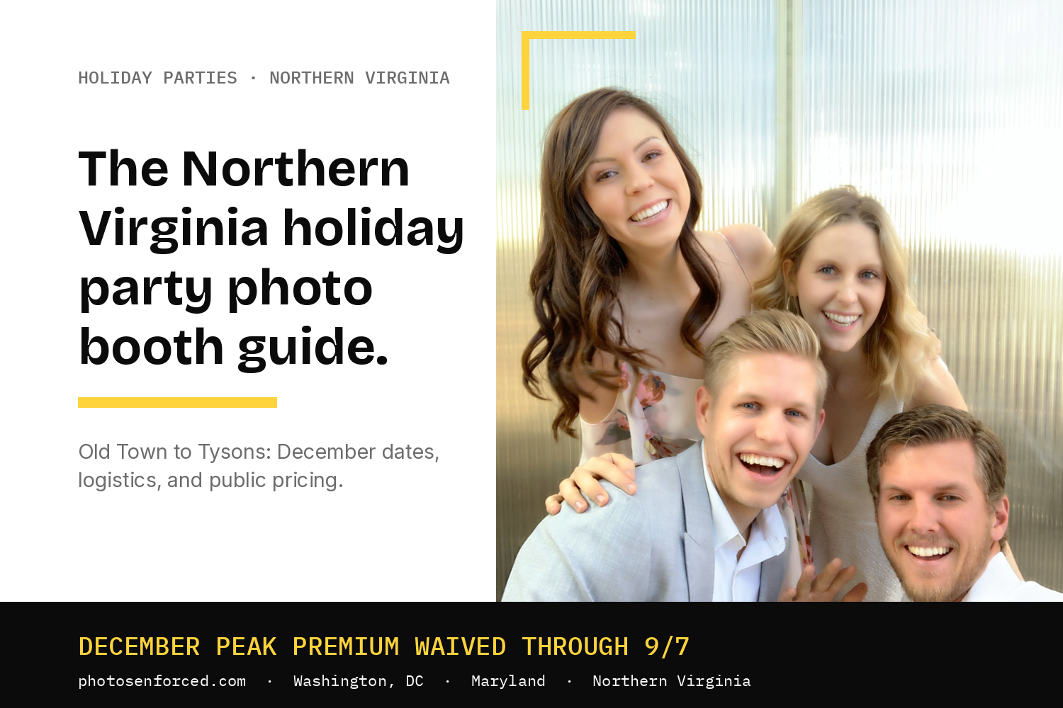 The Northern Virginia Holiday Party Photo Booth Guide: Old Town to Tysons