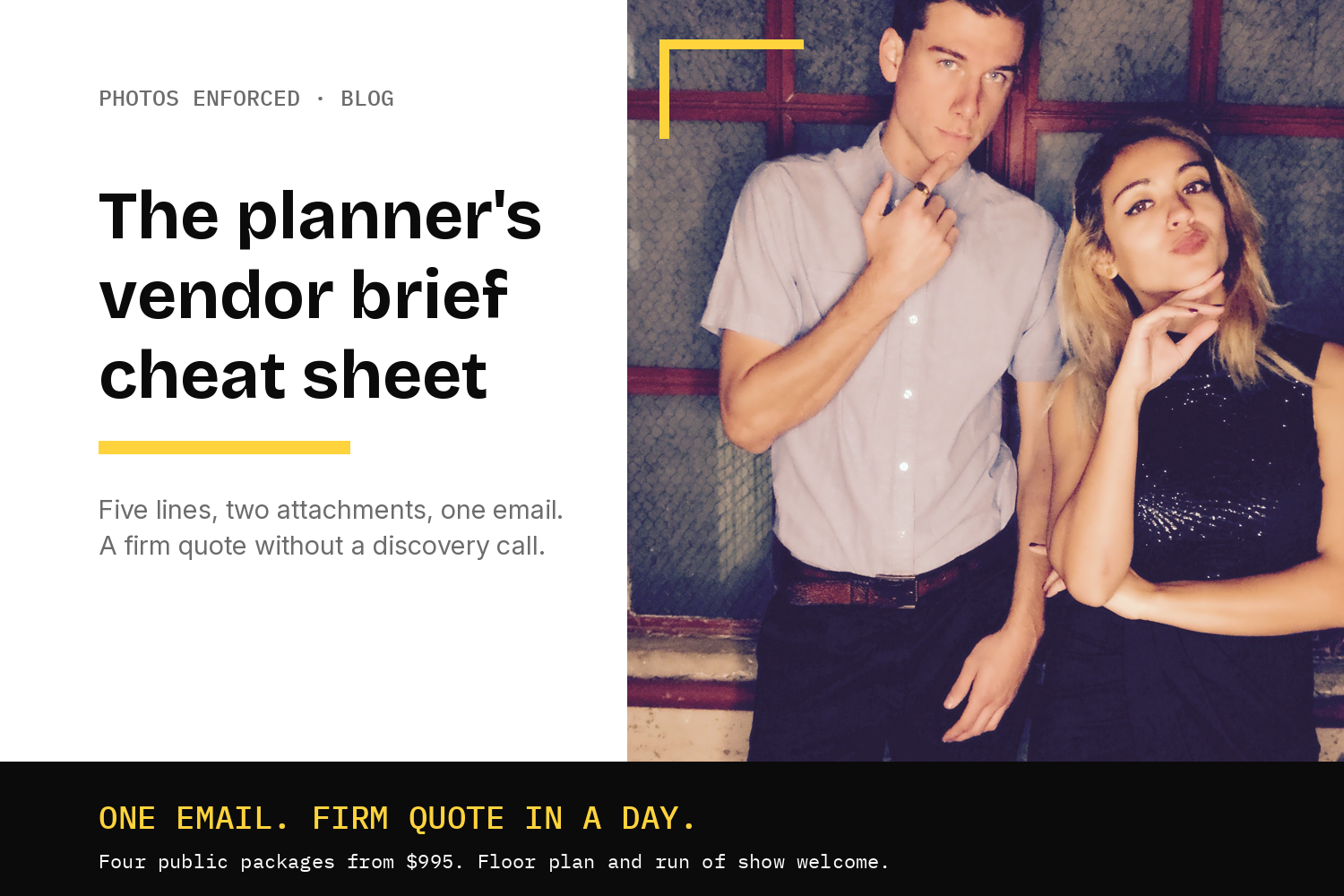 How to Brief Your Photo Booth Vendor: The Planner's Cheat Sheet