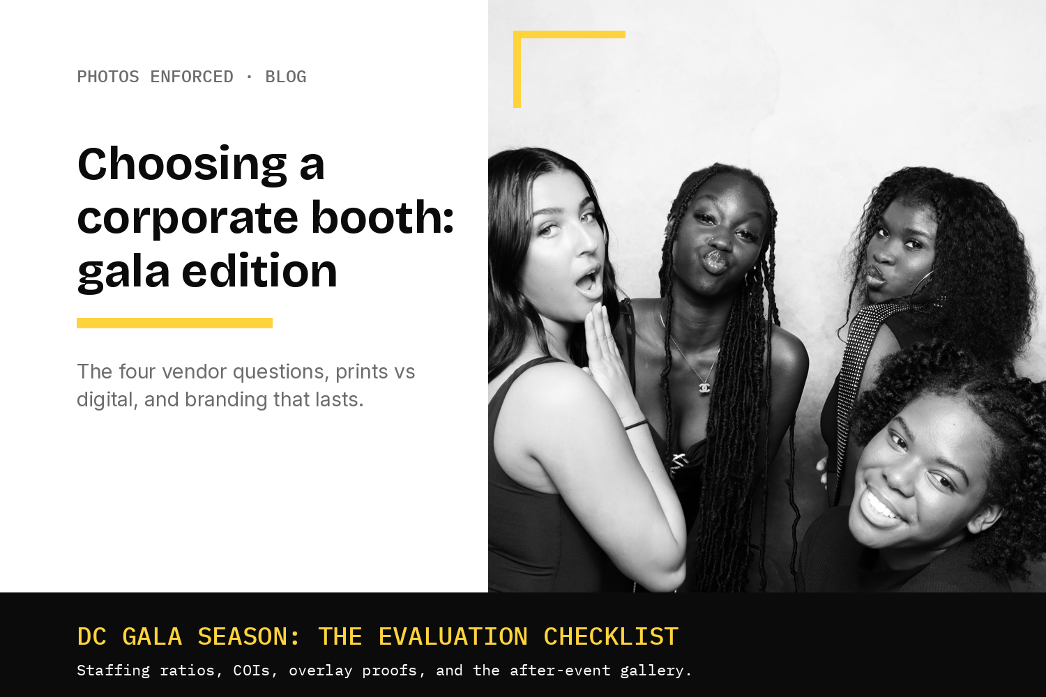 How to Choose a Corporate Photo Booth: The DC Gala Edition