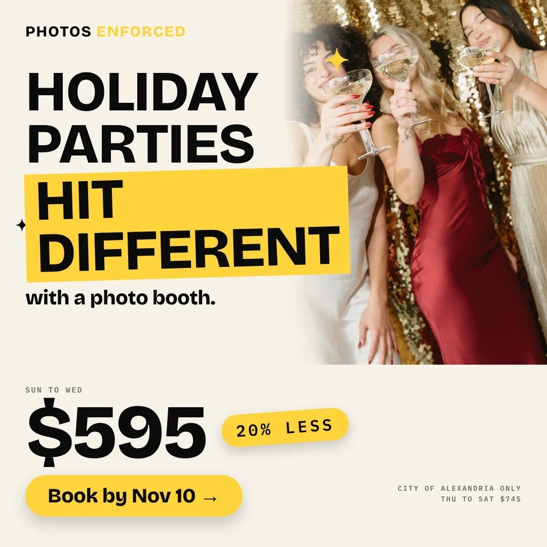 Alexandria Holiday Party Ideas That Get People Talking (and the Photo Booth Deal for Our Own City)